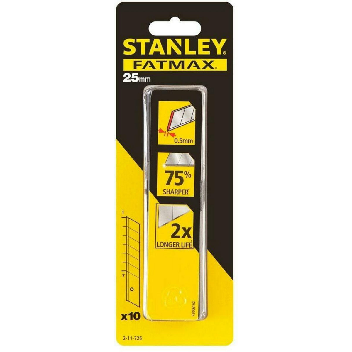 Stanley 2-11-725 Fatmax Λεπίδες (Λάμες) Ανταλλακτικές 25mm Σετ 10 Τεμ
