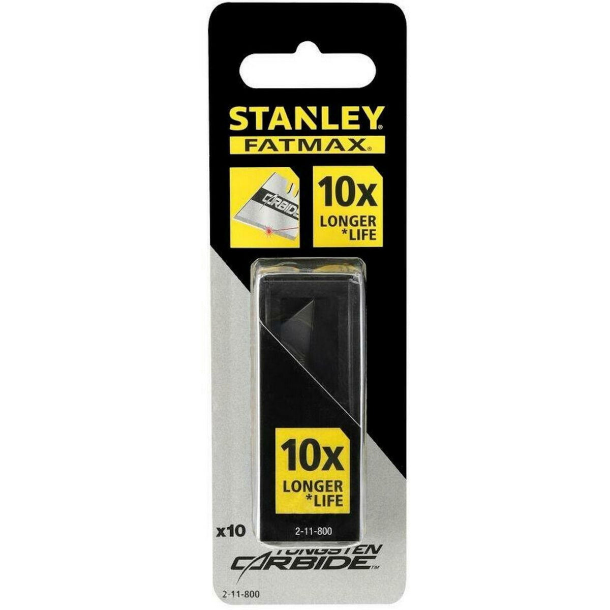 Stanley 2-11-800 Fatmax Carbide Λάμες (Ξυράφια) Καρβιδίου 25mm Σετ 10 Τεμ