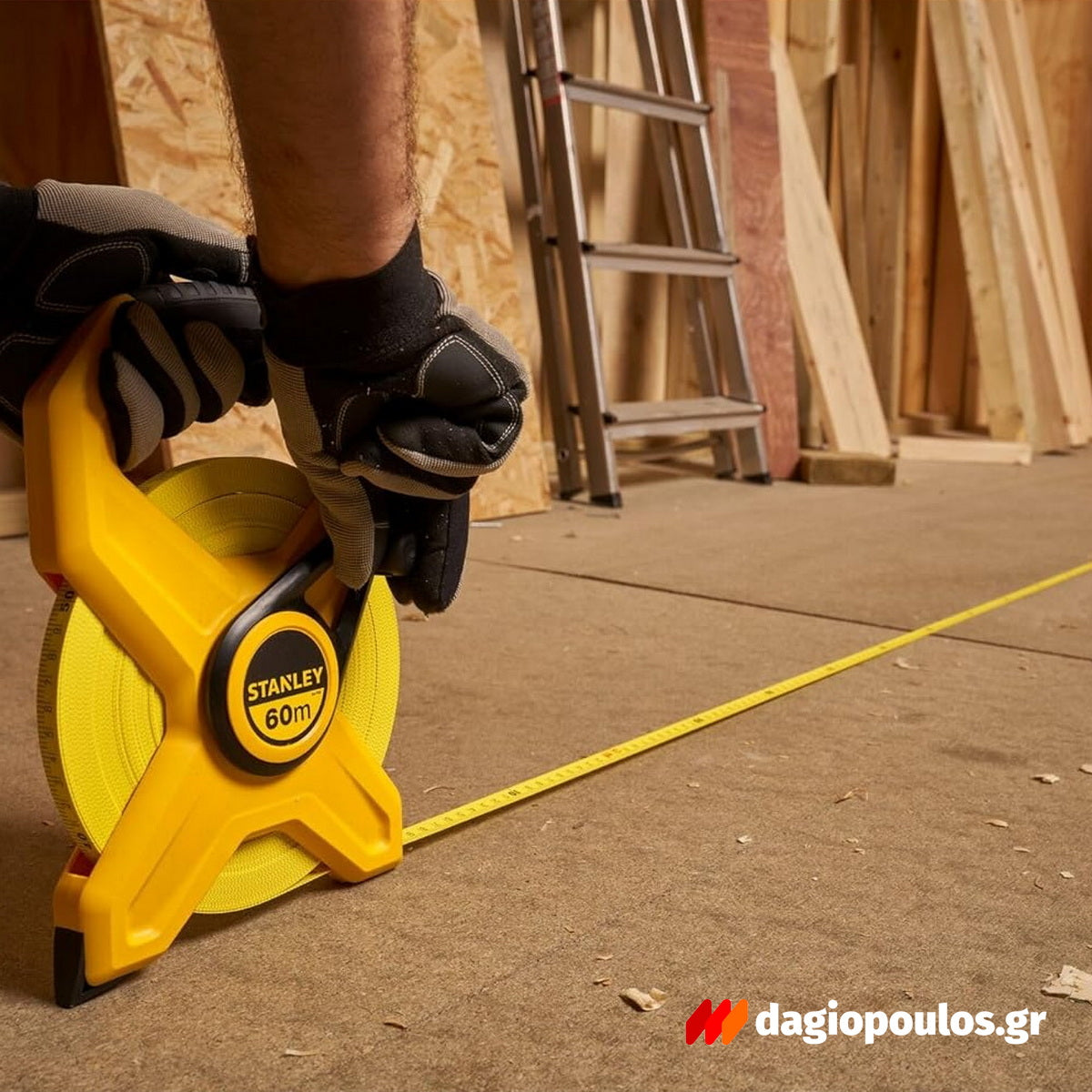 Stanley 2-34-795 Μετροταινία Με Ανοιχτό Κέλυφος ABS Και Ταινία Από Fiberglass 60mtr