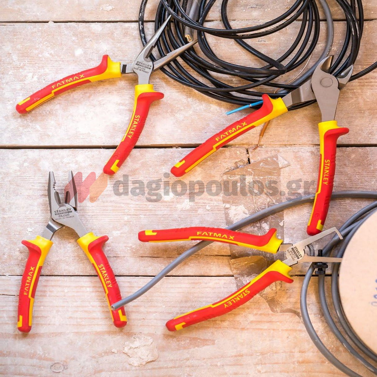 Stanley 4-84-489 Συλλογή Πενσοειδών Με Μόνωση VDE Ηλεκτρολόγων 1000V Σετ 4 Τεμ