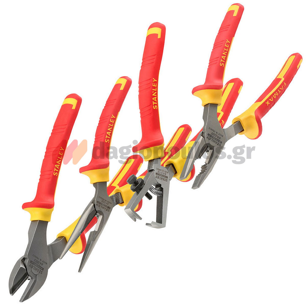 Stanley 4-84-489 Συλλογή Πενσοειδών Με Μόνωση VDE Ηλεκτρολόγων 1000V Σετ 4 Τεμ