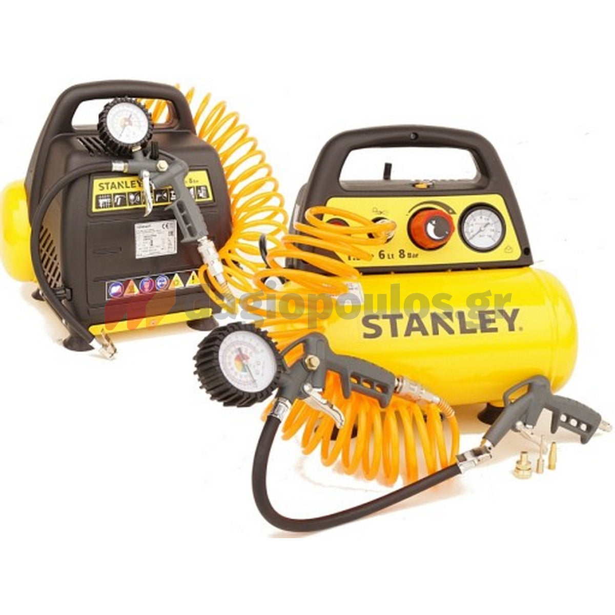 Stanley DN 200/8/6 Αεροσυμπιεστής Κομπρεσέρ Αέρα Μονομπλόκ 1.5Hp 6Lit