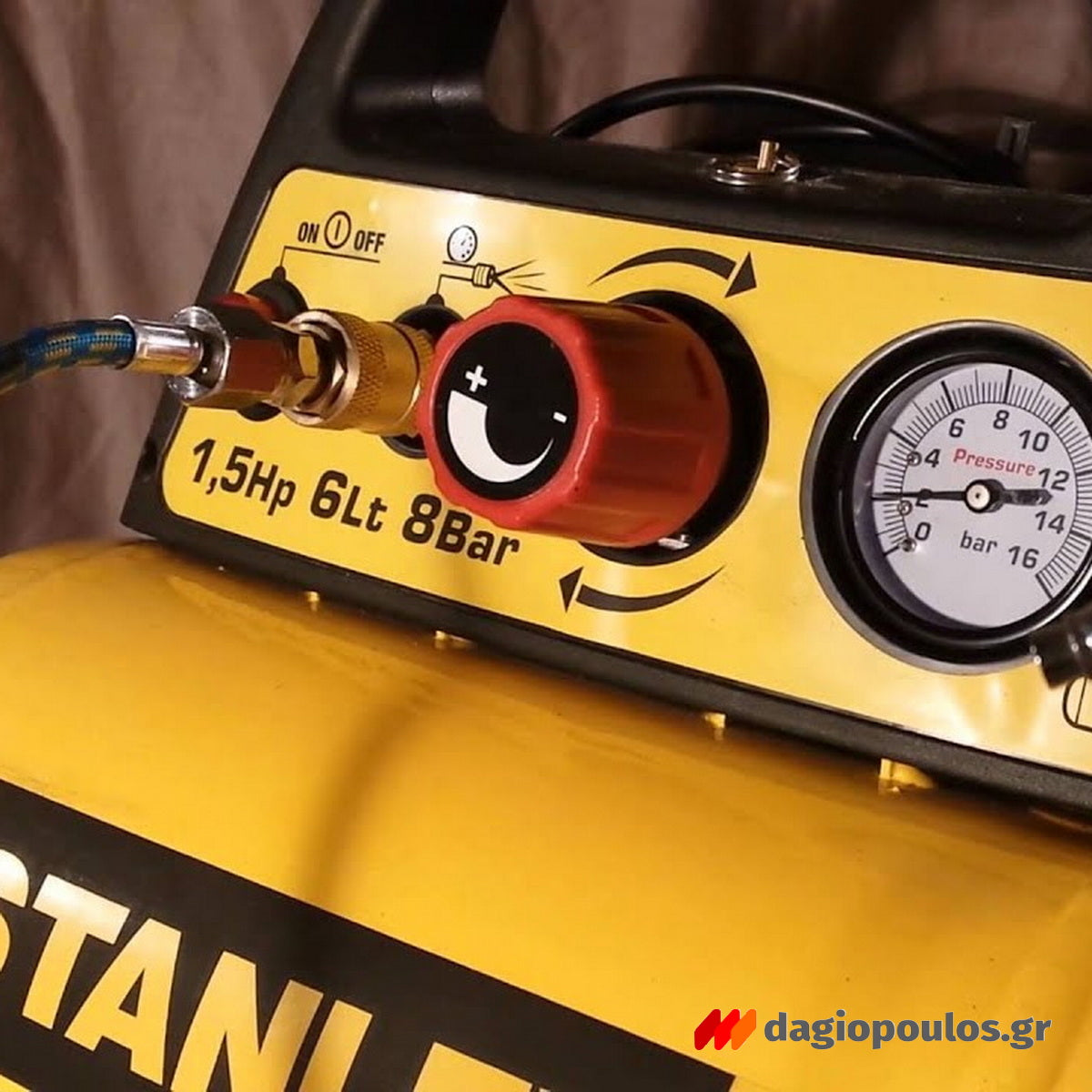 Stanley DN 200/8/6 Αεροσυμπιεστής Κομπρεσέρ Αέρα Μονομπλόκ 1.5Hp 6Lit