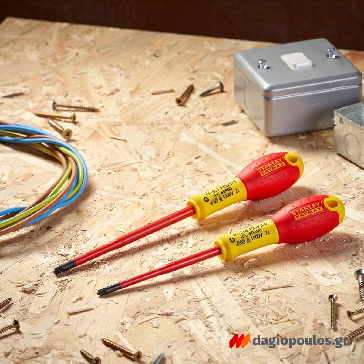 Stanley FMHT0-62649 Fatmax Συλλογή Κατσαβίδια Ηλεκτρολόγων Pozidrive (Σταυρού) Με Μόνωση VDE 1000V Σετ 2 Τεμ
