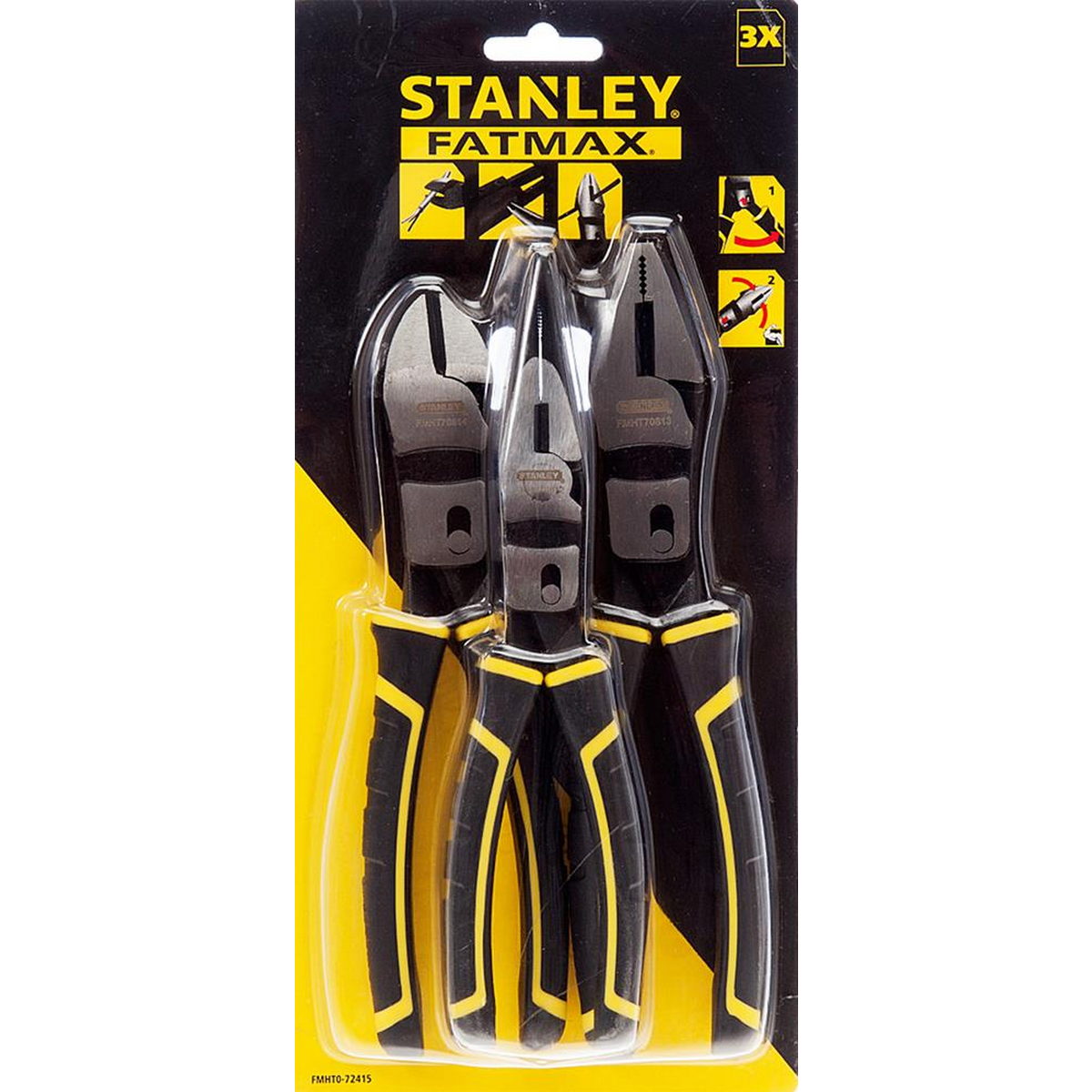 Stanley FMHT0-72415 Fatmax Συλλογή Πένσα – Κόφτης – Μυτοτσίμπιδο Με Υποβοήθηση (Υπομόχλιο) Σετ 3 Τεμ.