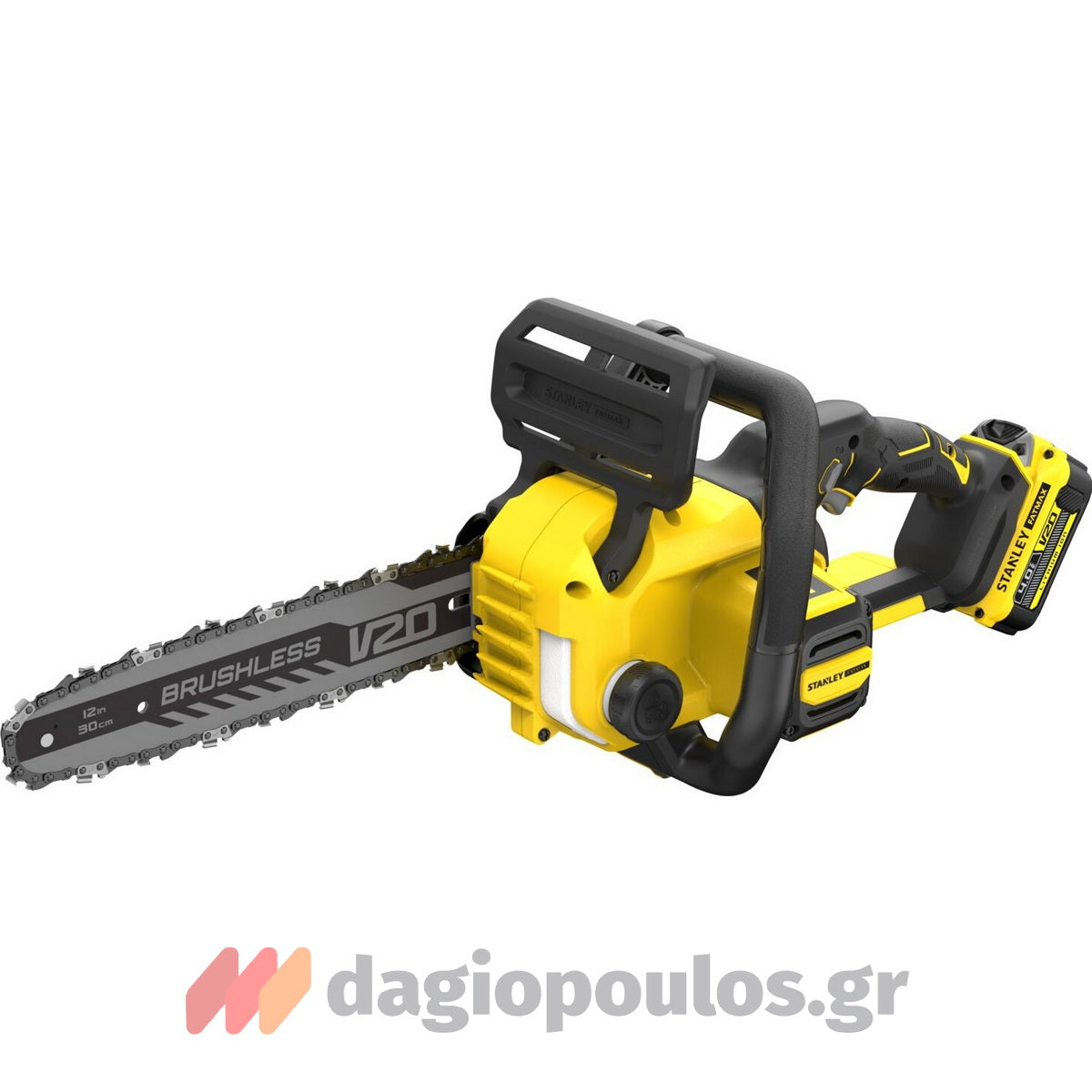 Stanley SFMCCS730M1 20V Fatmax Brushless Αλυσοπρίονο Μπαταρίας 18V 12" 30cm Με Μπαταρία 4.0Ah