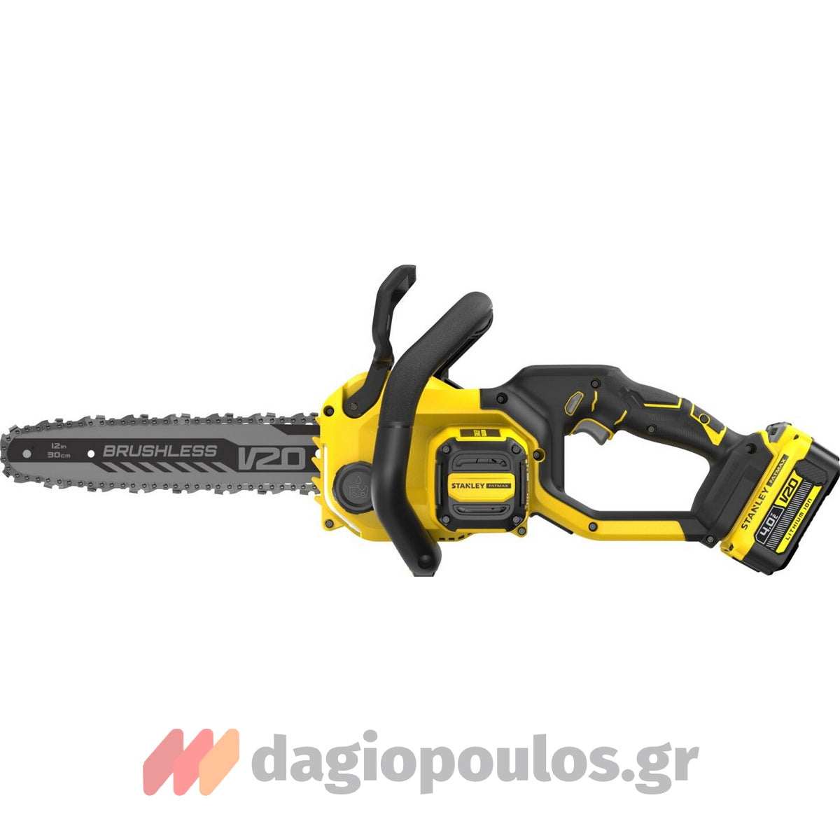 Stanley SFMCCS730M1 20V Fatmax Brushless Αλυσοπρίονο Μπαταρίας 18V 12" 30cm Με Μπαταρία 4.0Ah