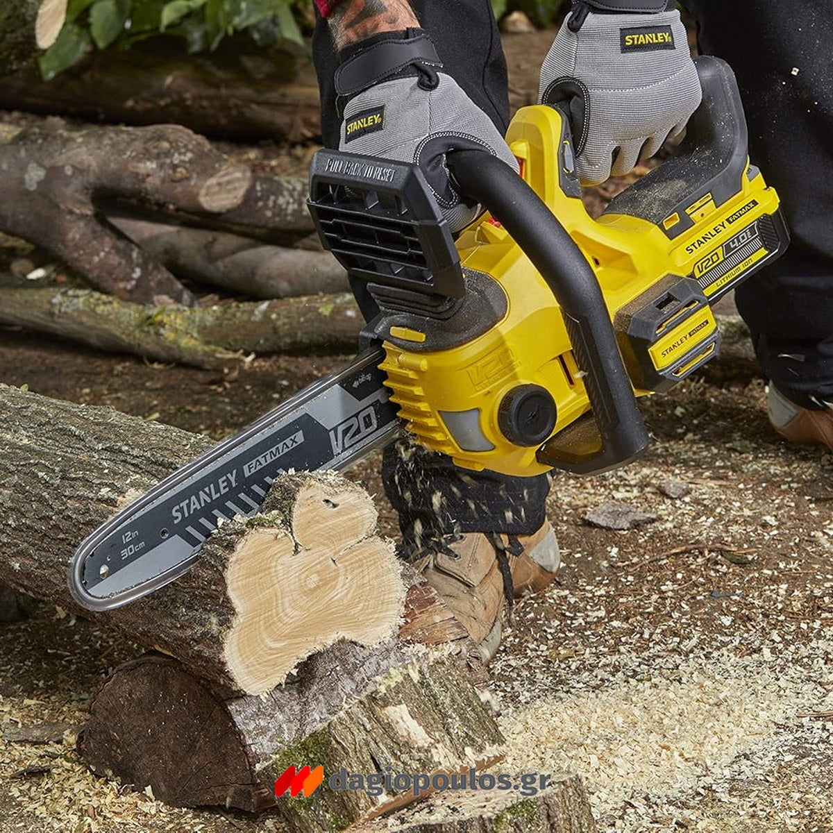 Stanley SFMCCS730M1 20V Fatmax Brushless Αλυσοπρίονο Μπαταρίας 18V 12" 30cm Με Μπαταρία 4.0Ah