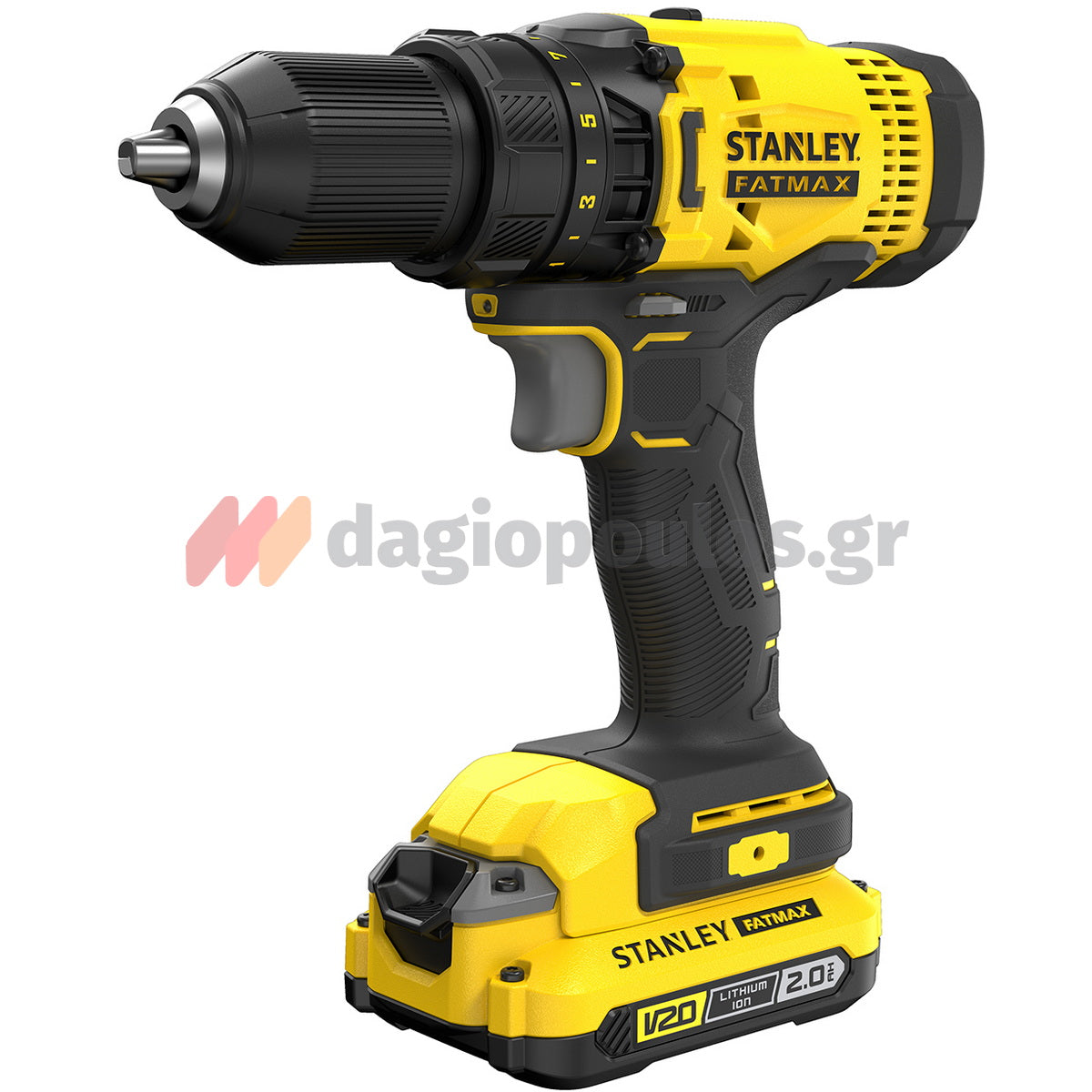 Stanley SFMCK471D2S-QW 20V Fatmax Δραπανοκατσάβιδο & Γωνιακός Τροχός & 2 Μπαταρίες 2.0Ah