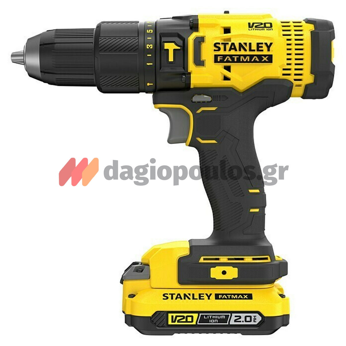 Stanley SFMCD711D2F Fatmax®V20 Κρουστικό Δραπανοκατσάβιδο 18V Με 2 Μπαταρίες 2.0Ah Βαλίτσα Εξαρτήματα
