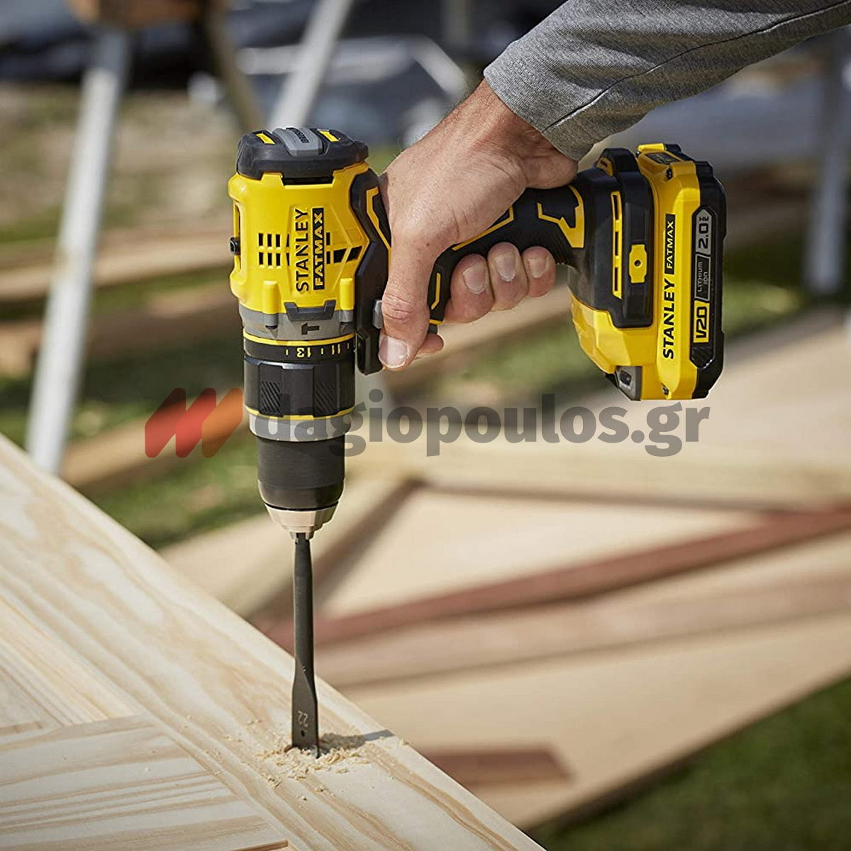 Stanley SFMCD721B-XJ 20V Fatmax Brushless Κρουστικό Δραπανοκατσάβιδο Μπαταρίας 18V Li-Ion SOLO