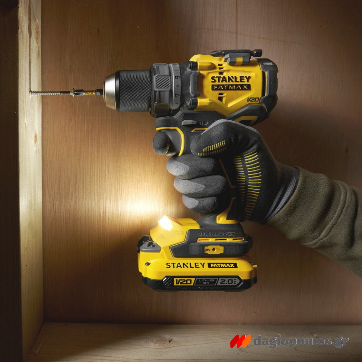 Stanley SFMCD725D2K Fatmax V20 Brushless Δραπανοκατσάβιδο Κρουστικό 18V Li-Ion Με 2 Μπαταρίες 2.0Ah