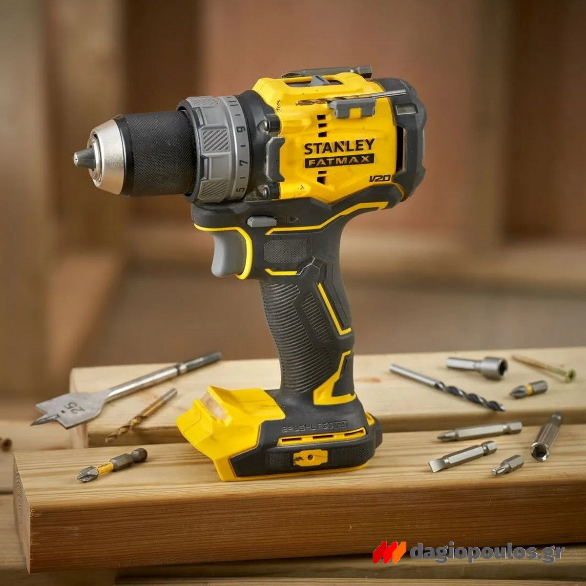 Stanley SFMCD725D2K Fatmax V20 Brushless Δραπανοκατσάβιδο Κρουστικό 18V Li-Ion Με 2 Μπαταρίες 2.0Ah