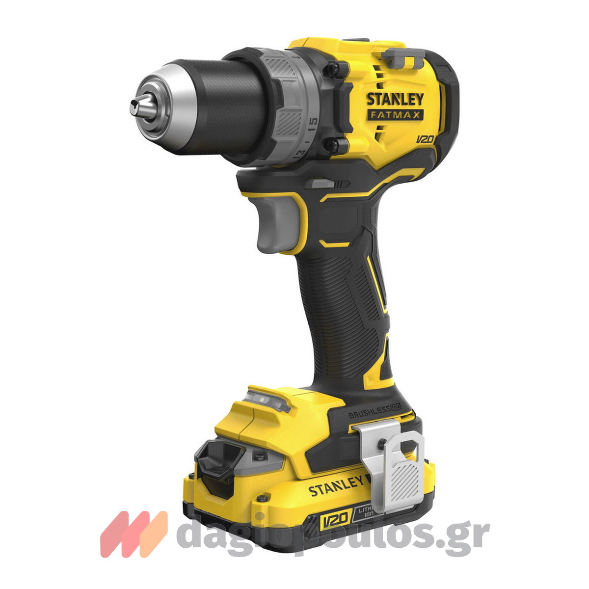 Stanley SFMCD725D2K Fatmax V20 Brushless Δραπανοκατσάβιδο Κρουστικό 18V Li-Ion Με 2 Μπαταρίες 2.0Ah