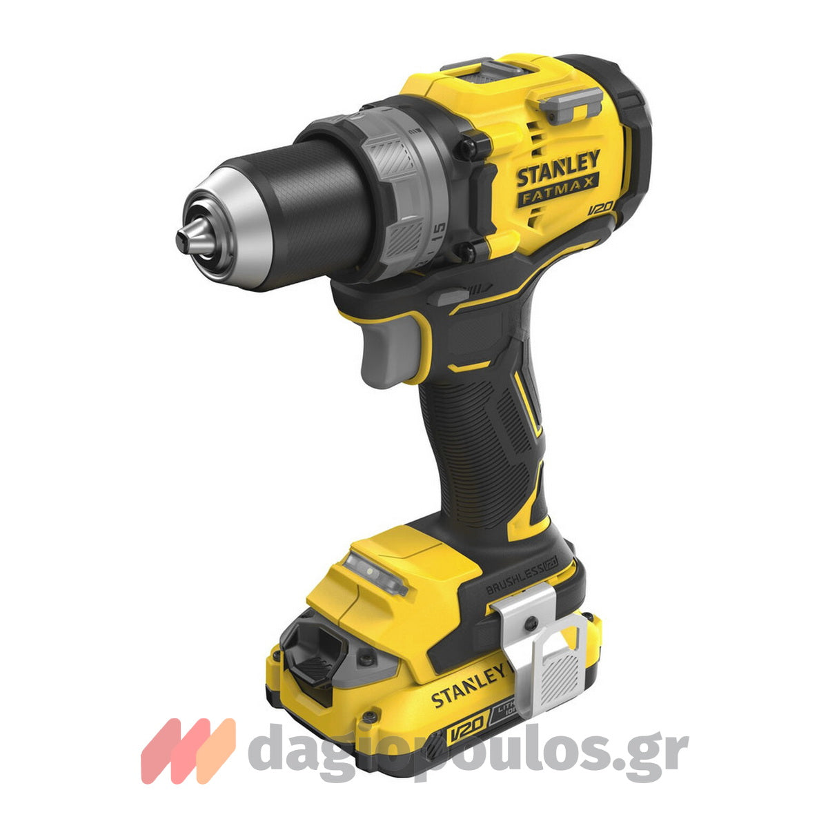 Stanley SFMCD725D2K Fatmax V20 Brushless Δραπανοκατσάβιδο Κρουστικό 18V Li-Ion Με 2 Μπαταρίες 2.0Ah