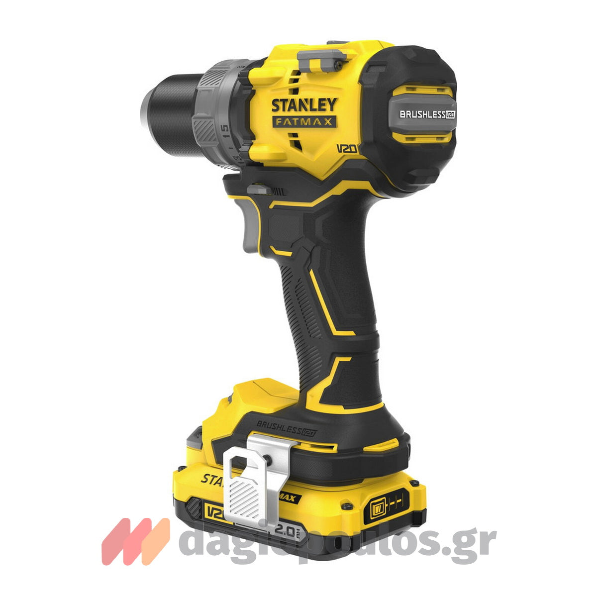 Stanley SFMCD725D2K Fatmax V20 Brushless Δραπανοκατσάβιδο Κρουστικό 18V Li-Ion Με 2 Μπαταρίες 2.0Ah