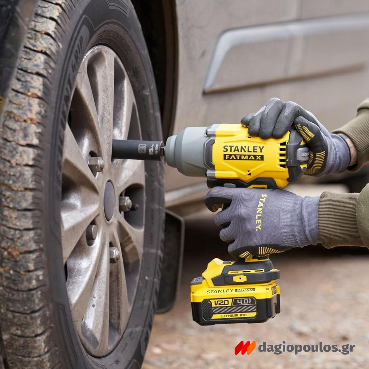 Stanley SFMCF940Μ1-QW Fatmax V20 Brushless Μπουλονόκλειδο Μπαταρίας 18V Li-Ion 1/2" 949Nm Με Μπαταρία 4.0Ah & Τσάντα Μεταφοράς