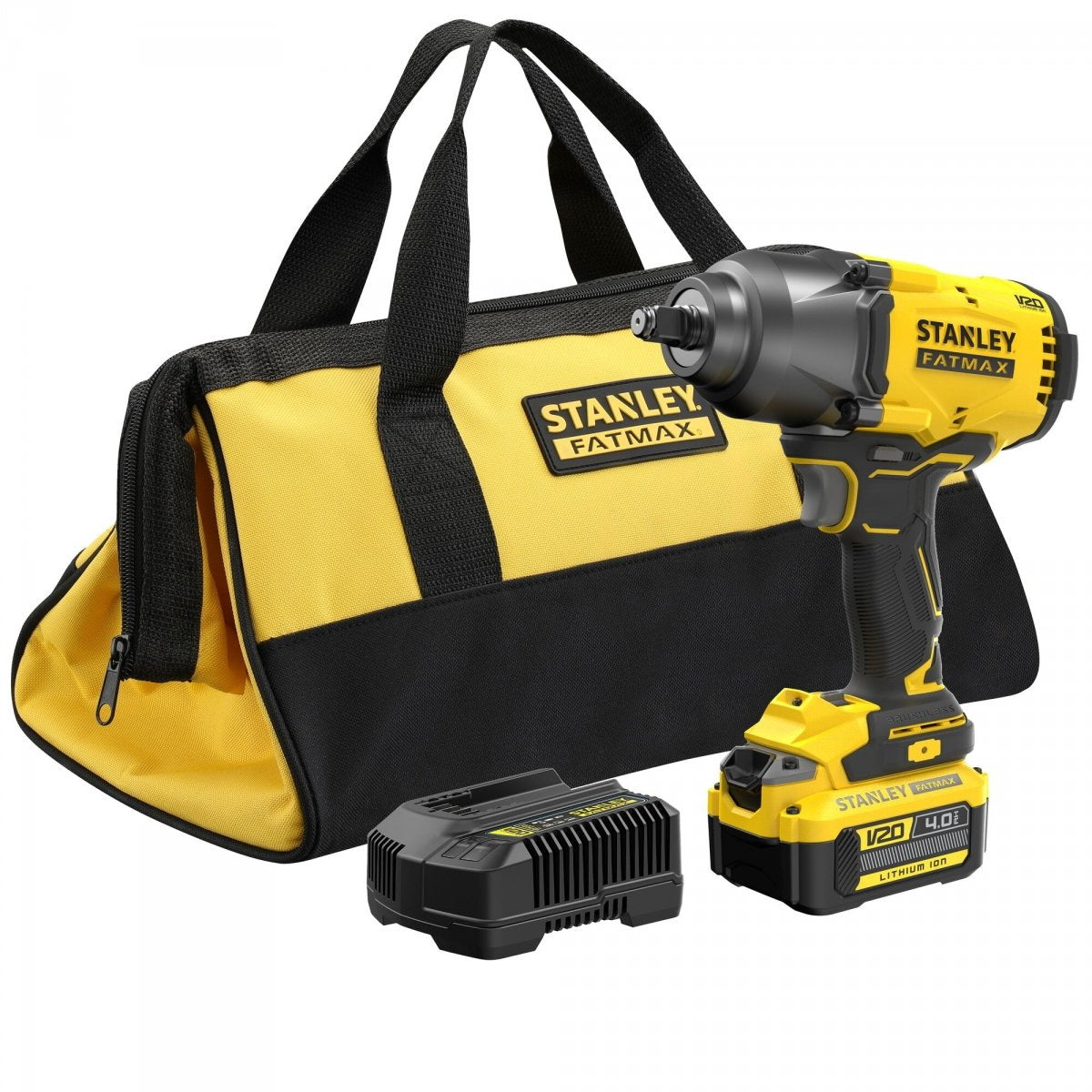 Stanley SFMCF940Μ1-QW Fatmax V20 Brushless Μπουλονόκλειδο Μπαταρίας 18V Li-Ion 1/2" 949Nm Με Μπαταρία 4.0Ah & Τσάντα Μεταφοράς