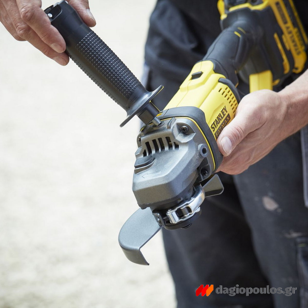 Stanley SFMCG400M2K-QW Fatmax®V20 Γωνιακός Τροχός 18V Li-Ion 125mm Με 2 Μπαταρίες 4.0Ah & Βαλίτσα T-Stak