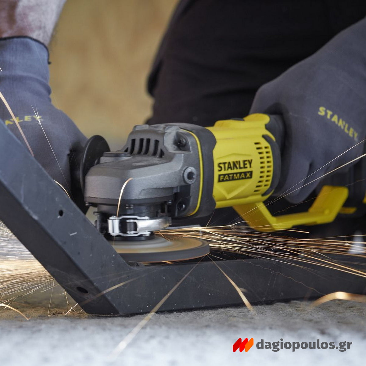 Stanley SFMCG400M2K-QW Fatmax®V20 Γωνιακός Τροχός 18V Li-Ion 125mm Με 2 Μπαταρίες 4.0Ah & Βαλίτσα T-Stak