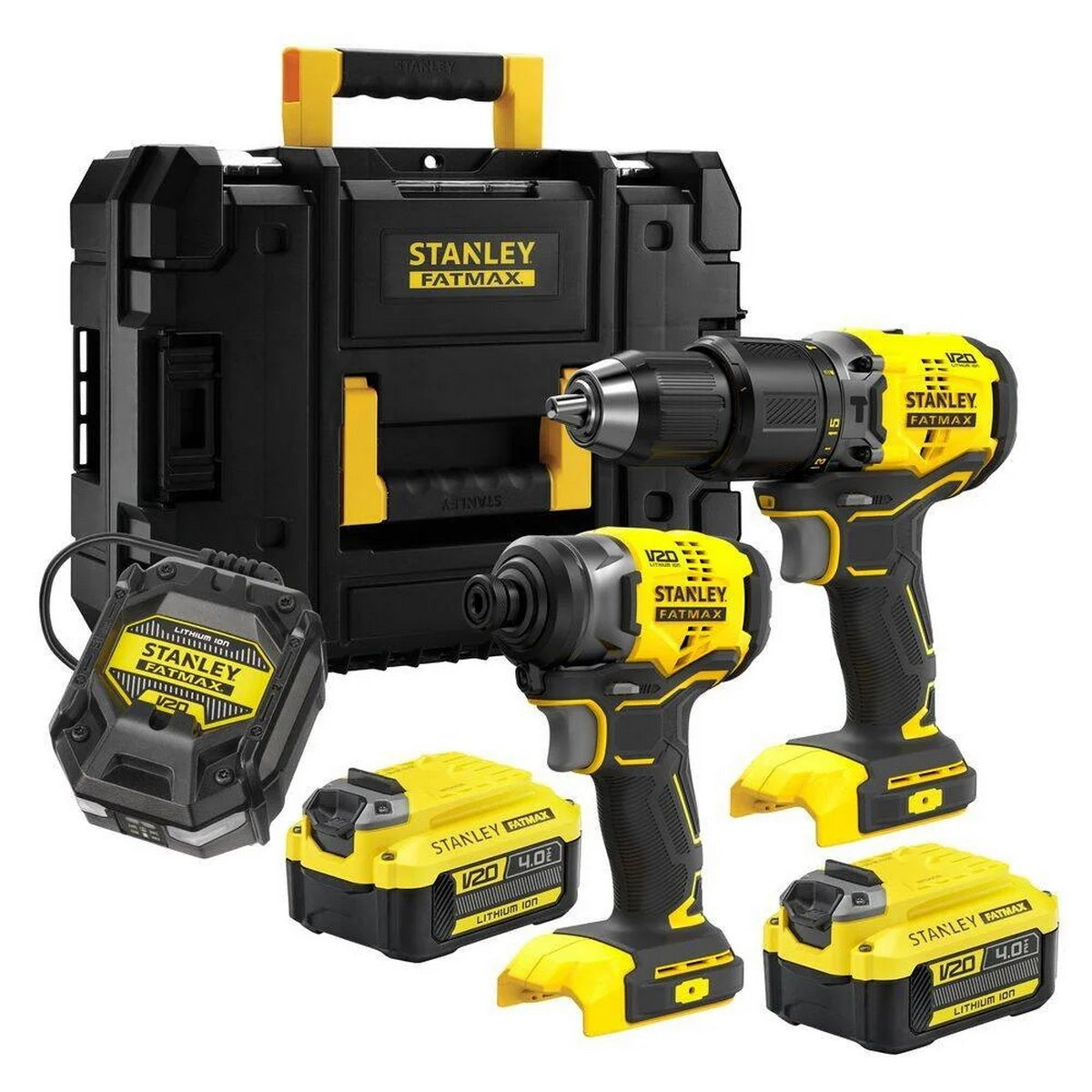 Stanley SFMCK461M2T-QW V20 Συλλογή Brushless Κρουστικό Δραπανοκατσάβιδο & Παλμικό Κατσαβίδι 18V Li-Ion Με 2 Μπαταρίες 4.0ΑAh & Βαλίτσα T-Stak