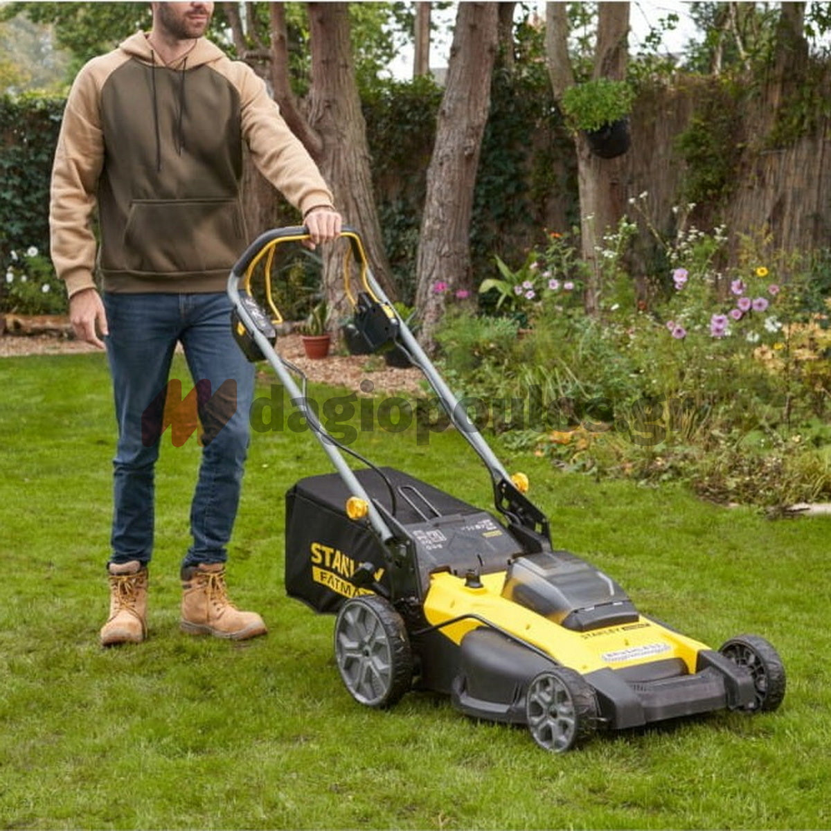 Stanley SFMCMWS251B-XJ V20 Brushless Χλοοκοπτική Μηχανή Γκαζόν Μπαταρίας 36V Li-Ion SOLO