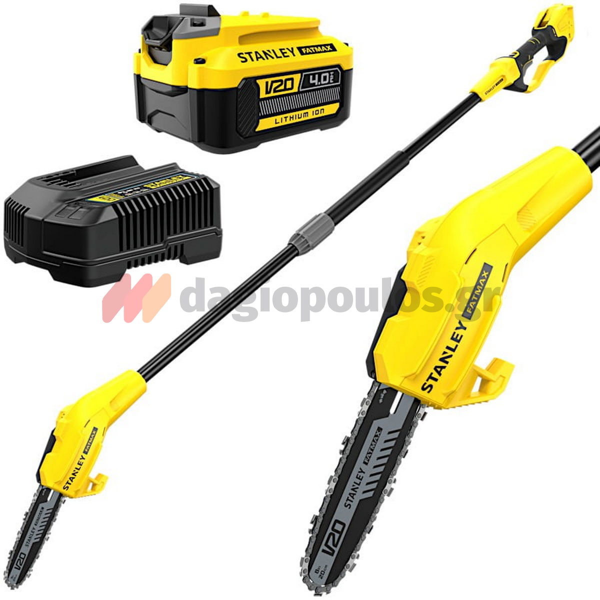 Stanley SFMCPS620M1 20V Fatmax Τηλεσκοπικό Αλυσοπρίονο (Κονταροπρίονο) Μπαταρίας 18V Li-Ion 20cm Με Μπαταρία 4.0Ah