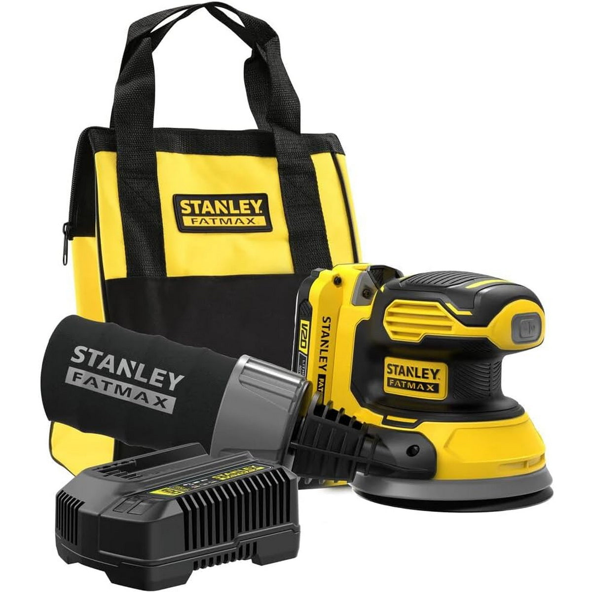 Stanley SFMCW220D1S-QW V20 Έκκεντρο Περιστροφικό Τριβείο Μπαταρίας 18V Li-Ion 125mm Με Μπαταρία 2.0Ah & Τσάντα