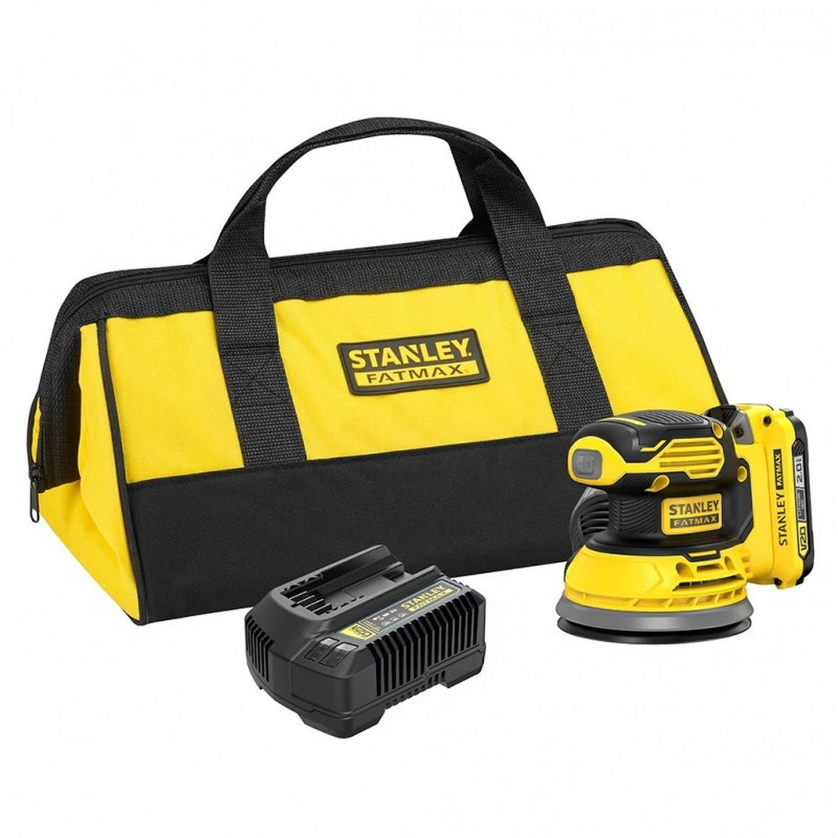 Stanley SFMCW220D1S-QW V20 Έκκεντρο Περιστροφικό Τριβείο Μπαταρίας 18V Li-Ion 125mm Με Μπαταρία 2.0Ah & Τσάντα