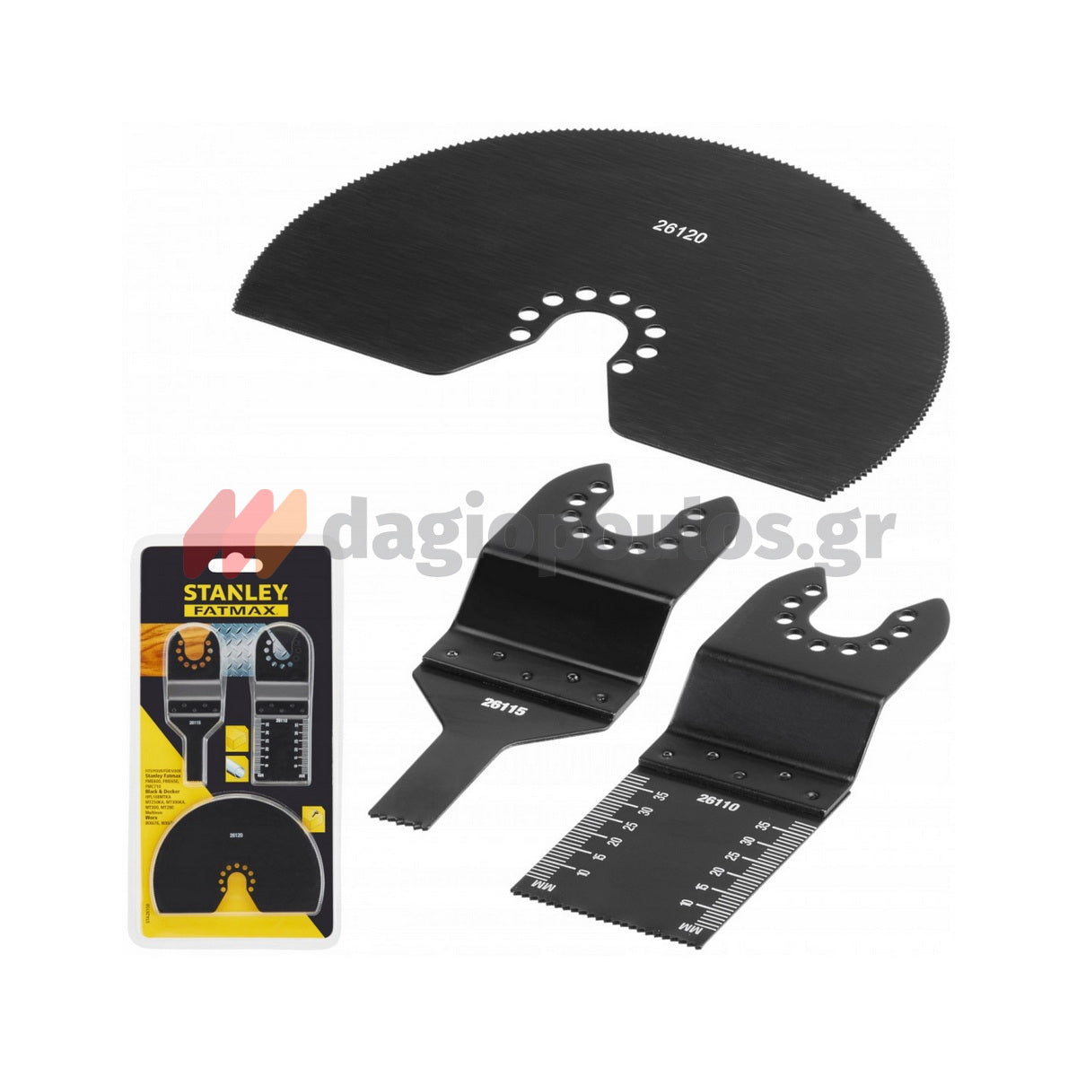 Stanley STA26150-XJ Συλλογή Λάμες Πολυεργαλείων Starlock Κοπής Ξύλου PVC ABS Μετάλλων Σετ 3 Τεμ