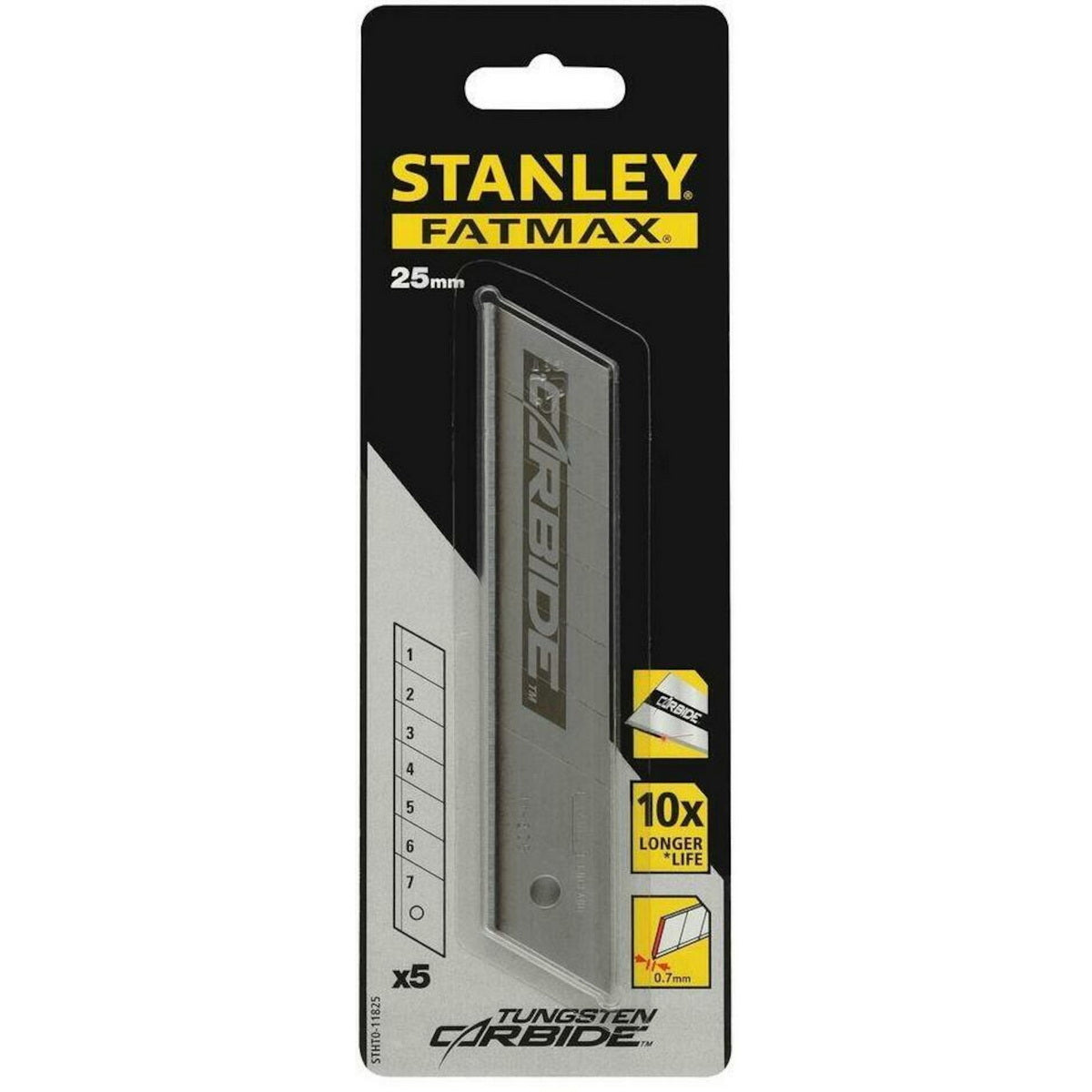 Stanley STHT0-11825 Carbide Λάμες (Λεπίδες) Ανταλλακτικές Καρβιδίου 25mm Σετ 5 Τεμ