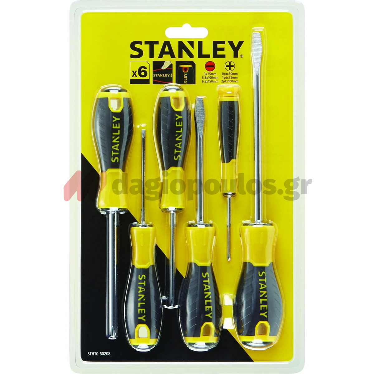 Stanley STHT0-60208 Essential Cushion Grip Συλλογή Κατσαβίδια Σετ 6 Τεμ