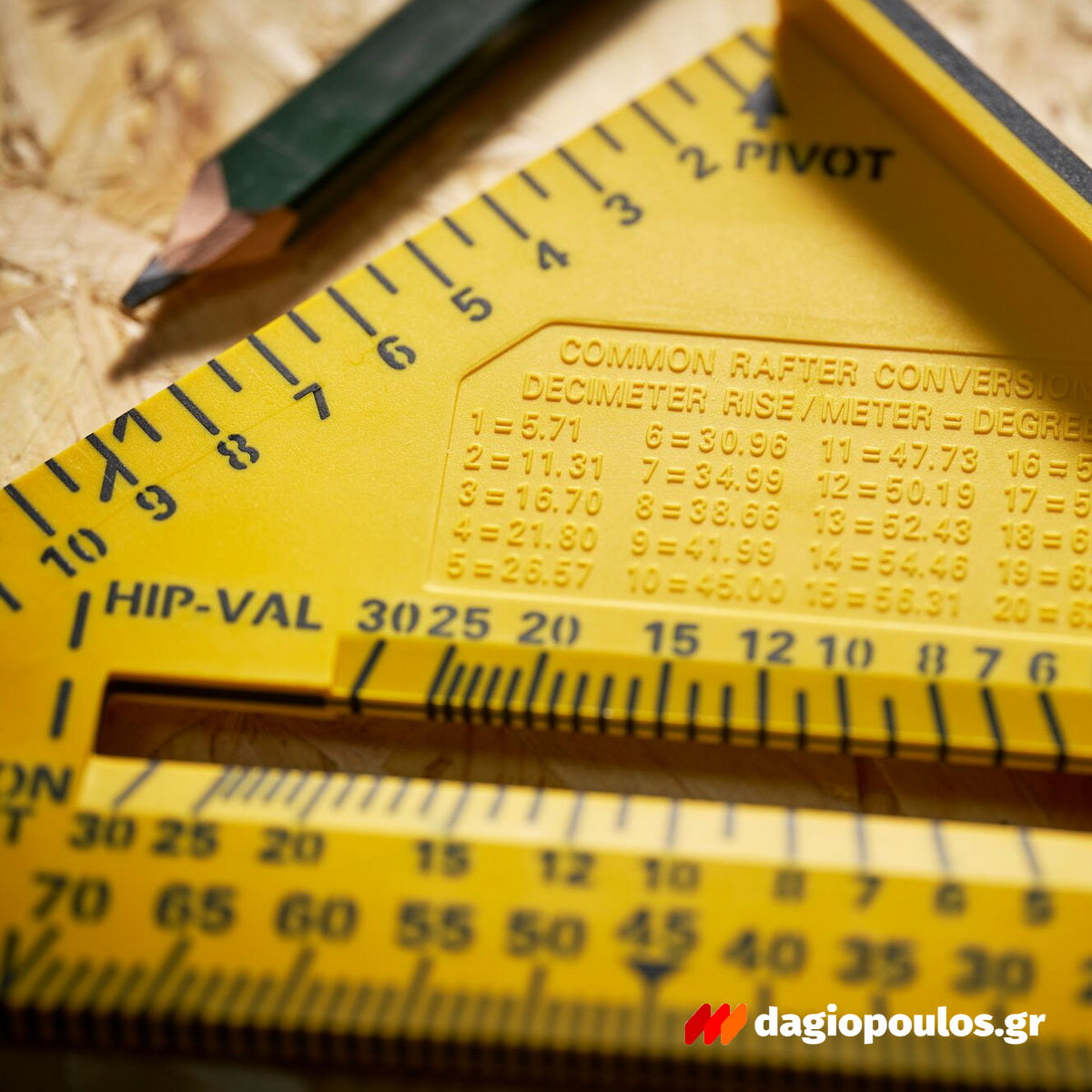 Stanley STHT46012-0 Fatmax QUICKSQUARE® Επαγγελματικός Χάρακας - Τρίγωνο - Γωνιόμετρο Μέτρησης & Σχεδιασμού ABS 180mm Διπλής Κλίμακας