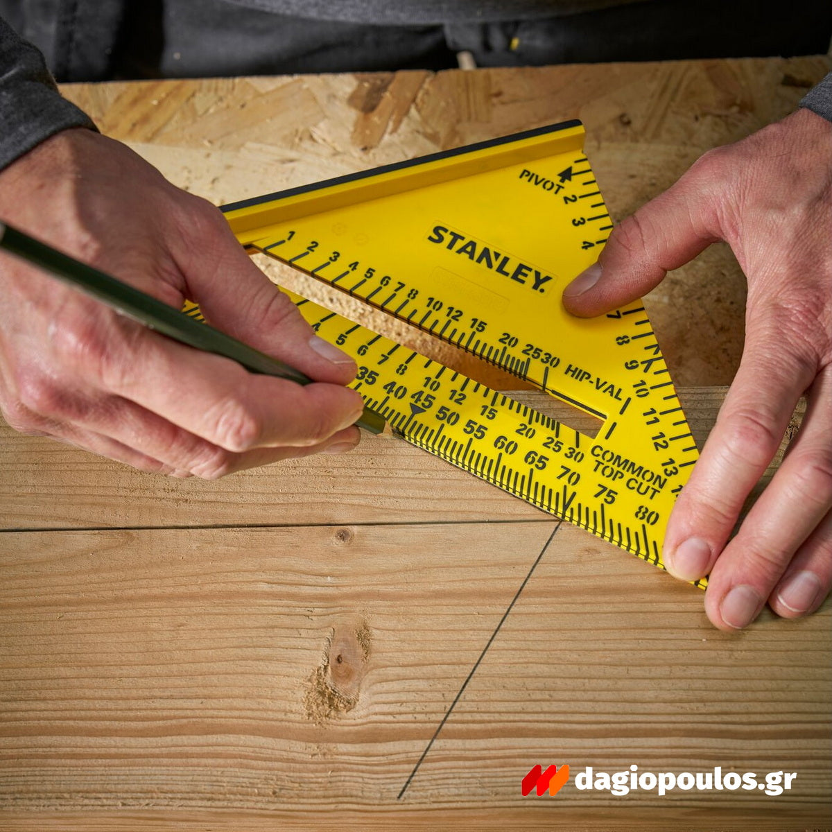Stanley STHT46013-0 Fatmax QUICKSQUARE® Επαγγελματικός Χάρακας - Τρίγωνο - Γωνιόμετρο Μέτρησης & Σχεδιασμού ABS 300mm Διπλής Κλίμακας
