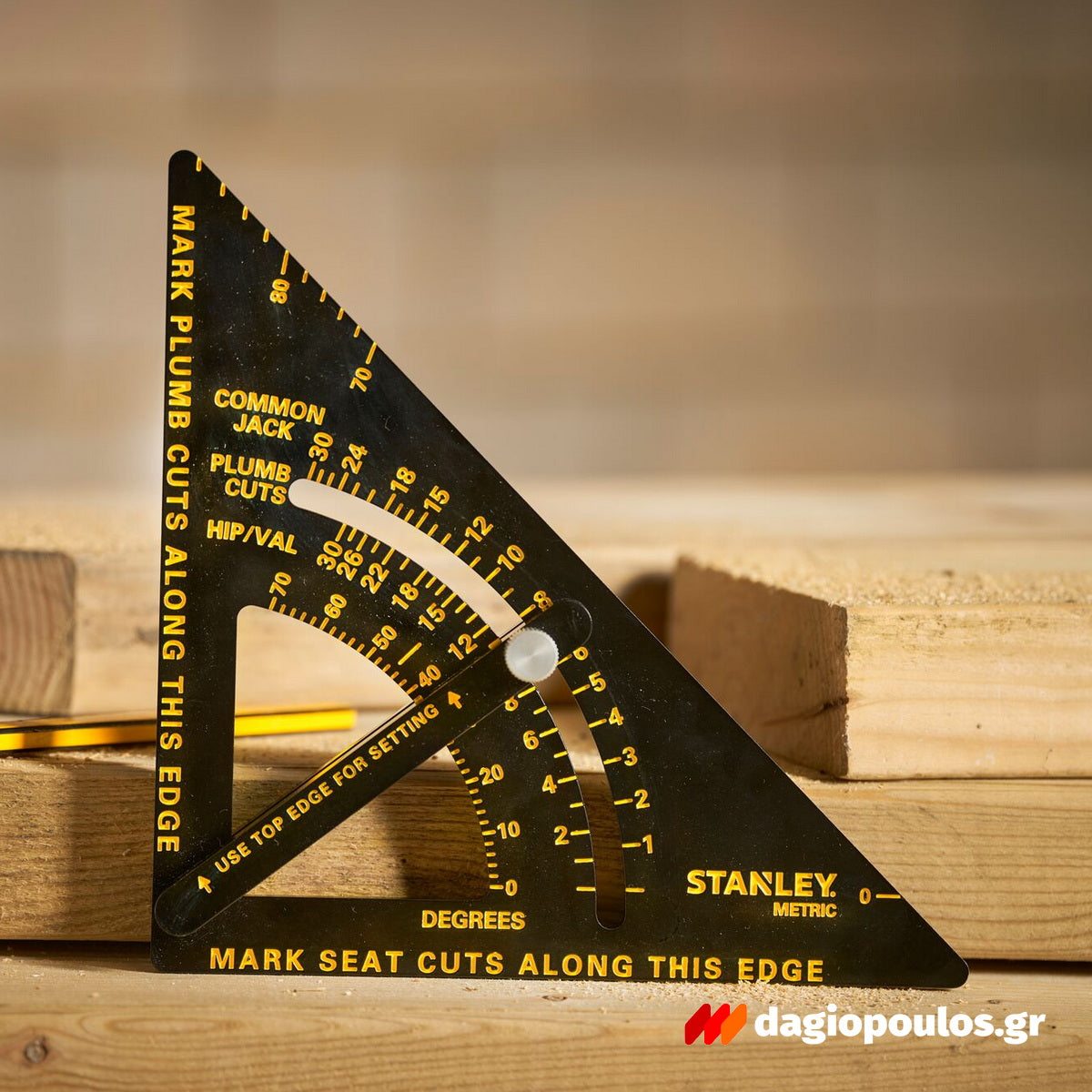 Stanley STHT46056-0 Επαγγελματικός Χάρακας - Τρίγωνο - Γωνιόμετρο Μέτρησης & Σχεδιασμού Αλουμινίου 180mm Ρυθμιζόμενο