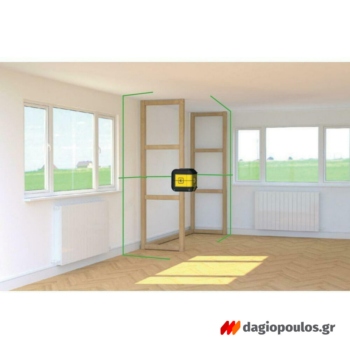 Stanley STHT77592-1 CROSS 90 Αλφάδι Laser Πράσινης Γραμμής Σταυρού & Κάθετης Γραμμής