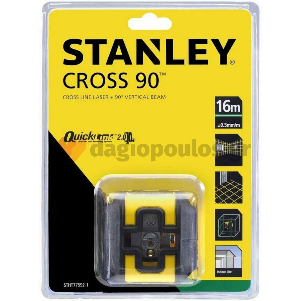Stanley STHT77592-1 CROSS 90 Αλφάδι Laser Πράσινης Γραμμής Σταυρού & Κάθετης Γραμμής
