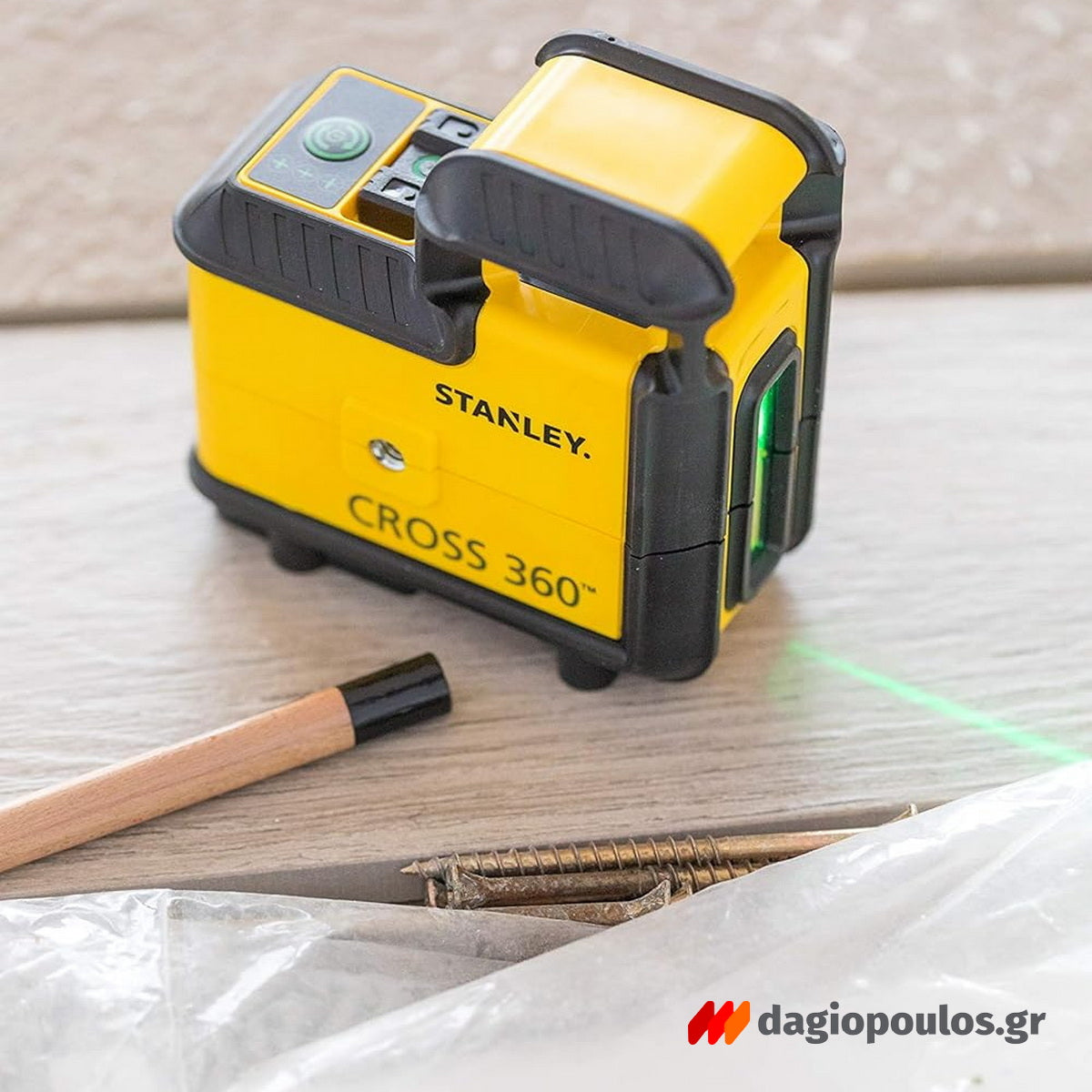Stanley STHT77594-1 CROSS 360° SPL3 Αλφάδι Laser Πράσινης Γραμμής 360 Μοιρών και Σταυρού