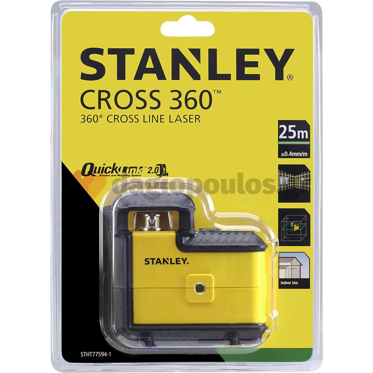 Stanley STHT77594-1 CROSS 360° SPL3 Αλφάδι Laser Πράσινης Γραμμής 360 Μοιρών και Σταυρού