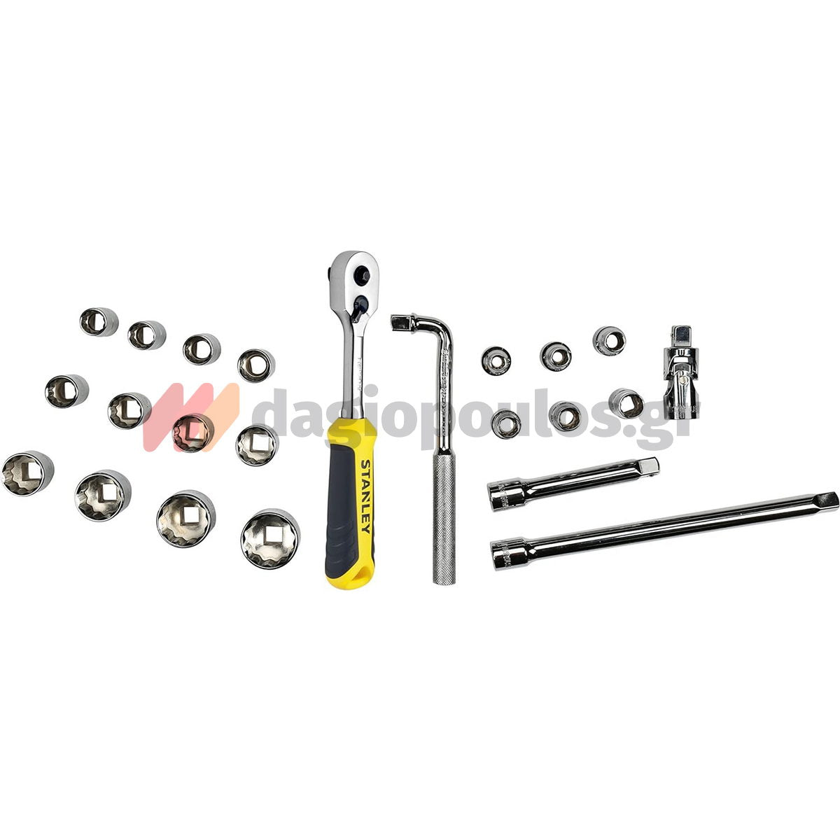 Stanley STMT1-74173 Συλλογή Μανέλα Καστάνιας Με Καρυδάκια 1/2" Σετ 23 Τεμ Σε Θήκη Trans-Module