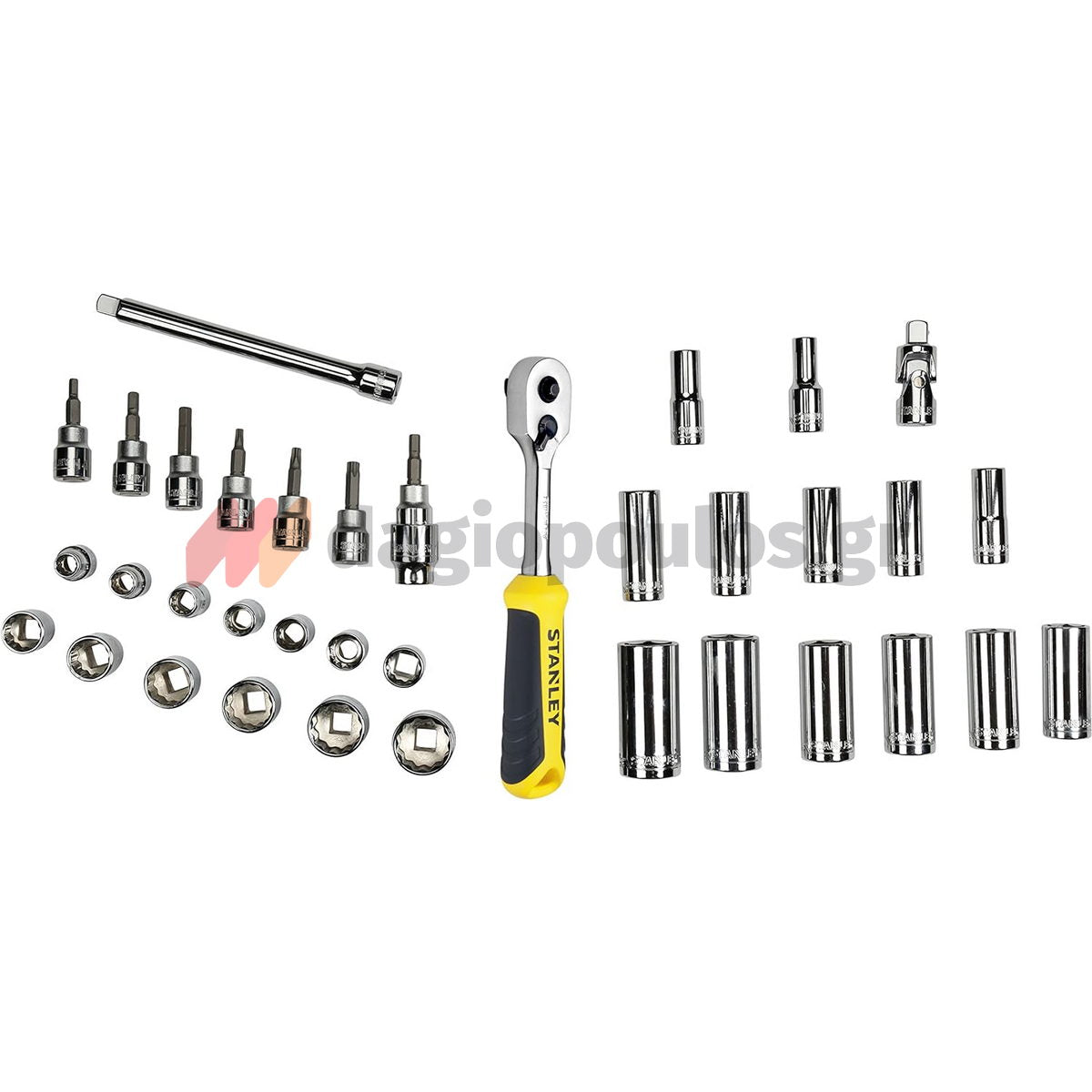 Stanley STMT1-74174 Συλλογή Μανέλα Καστάνιας Καρυδάκια Μύτες 3/8" Σετ 36 Τεμ