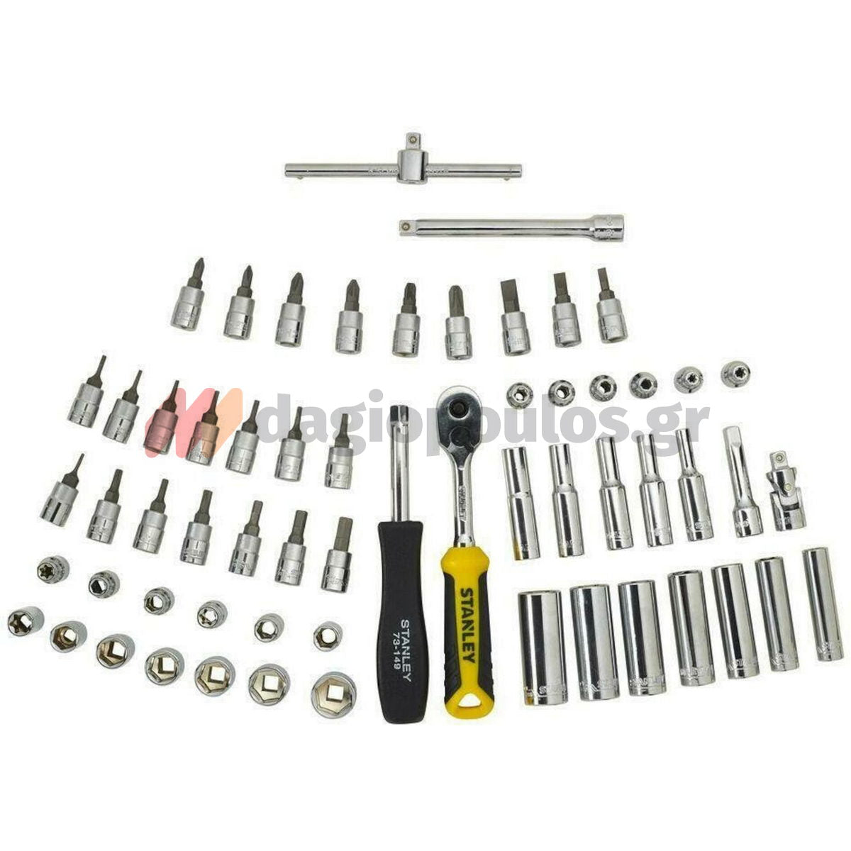 Stanley STMT1-74175 Συλλογή Καρυδάκια Μανέλες Μύτες 1/4" Σετ 60 Τεμ Σε Θήκη Trans-Module