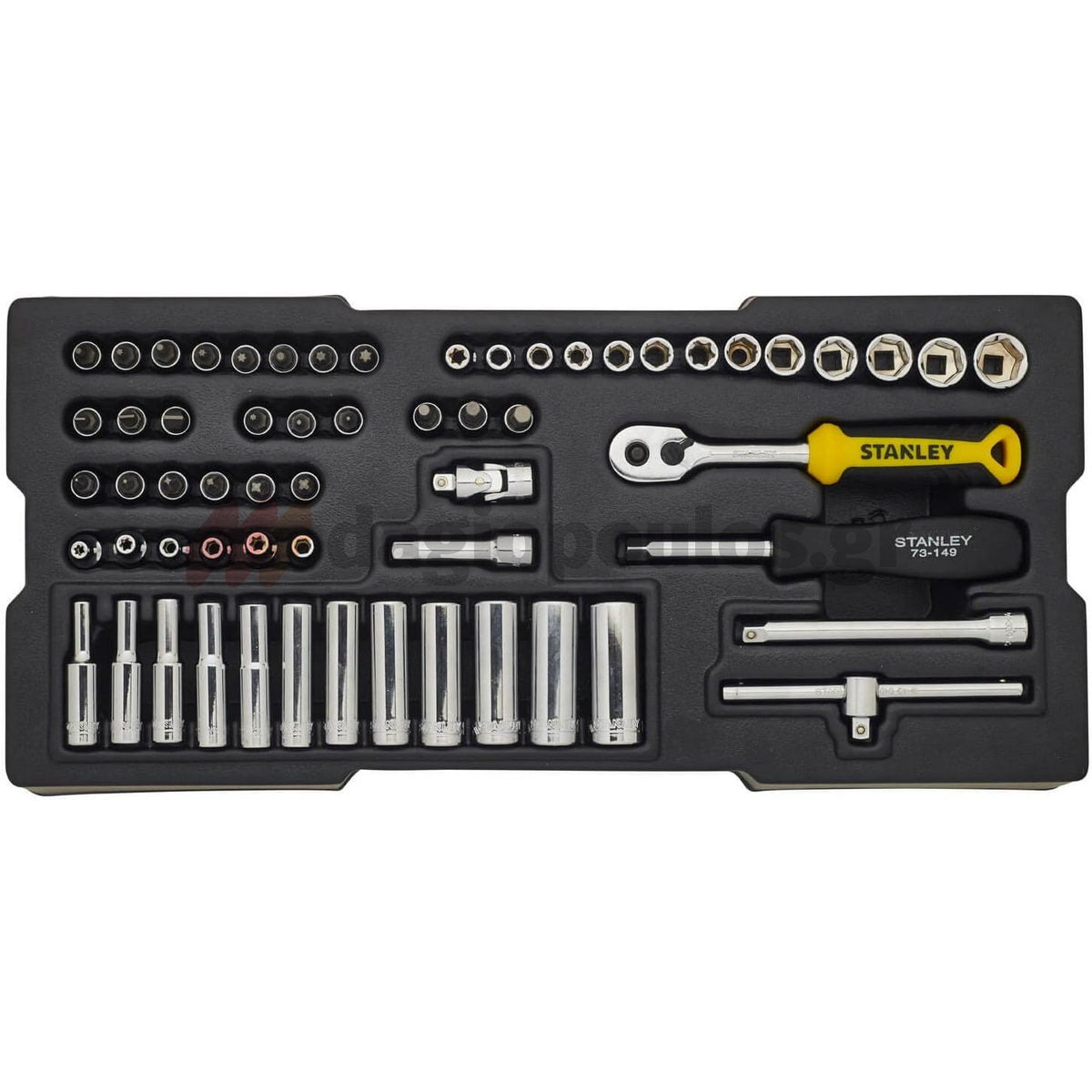 Stanley STMT1-74175 Συλλογή Καρυδάκια Μανέλες Μύτες 1/4" Σετ 60 Τεμ Σε Θήκη Trans-Module