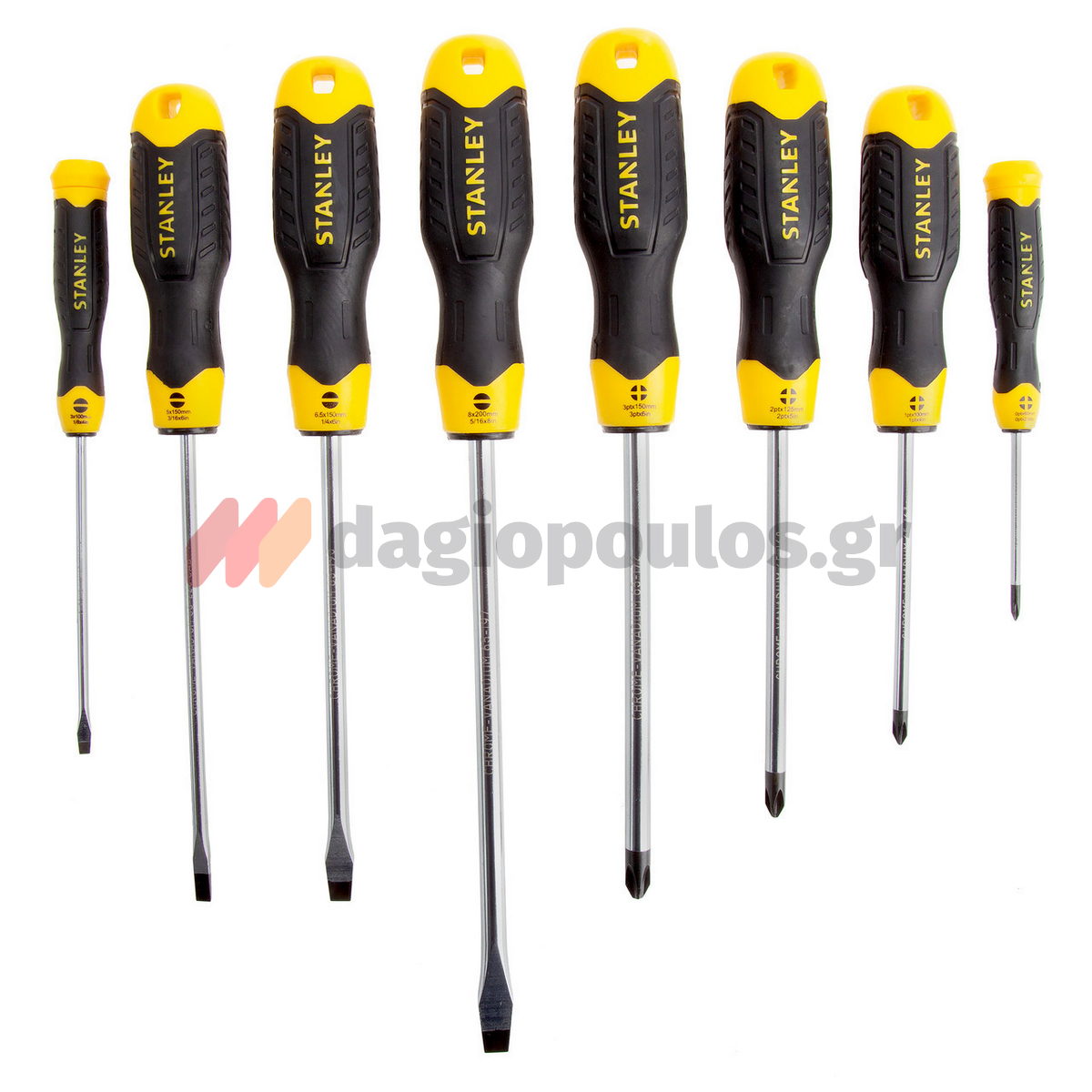 Stanley STMT1-74181 Essential Cushion Grip Συλλογή Κατσαβίδια Σετ 8 Τεμ Σε Θήκη Trans-Module