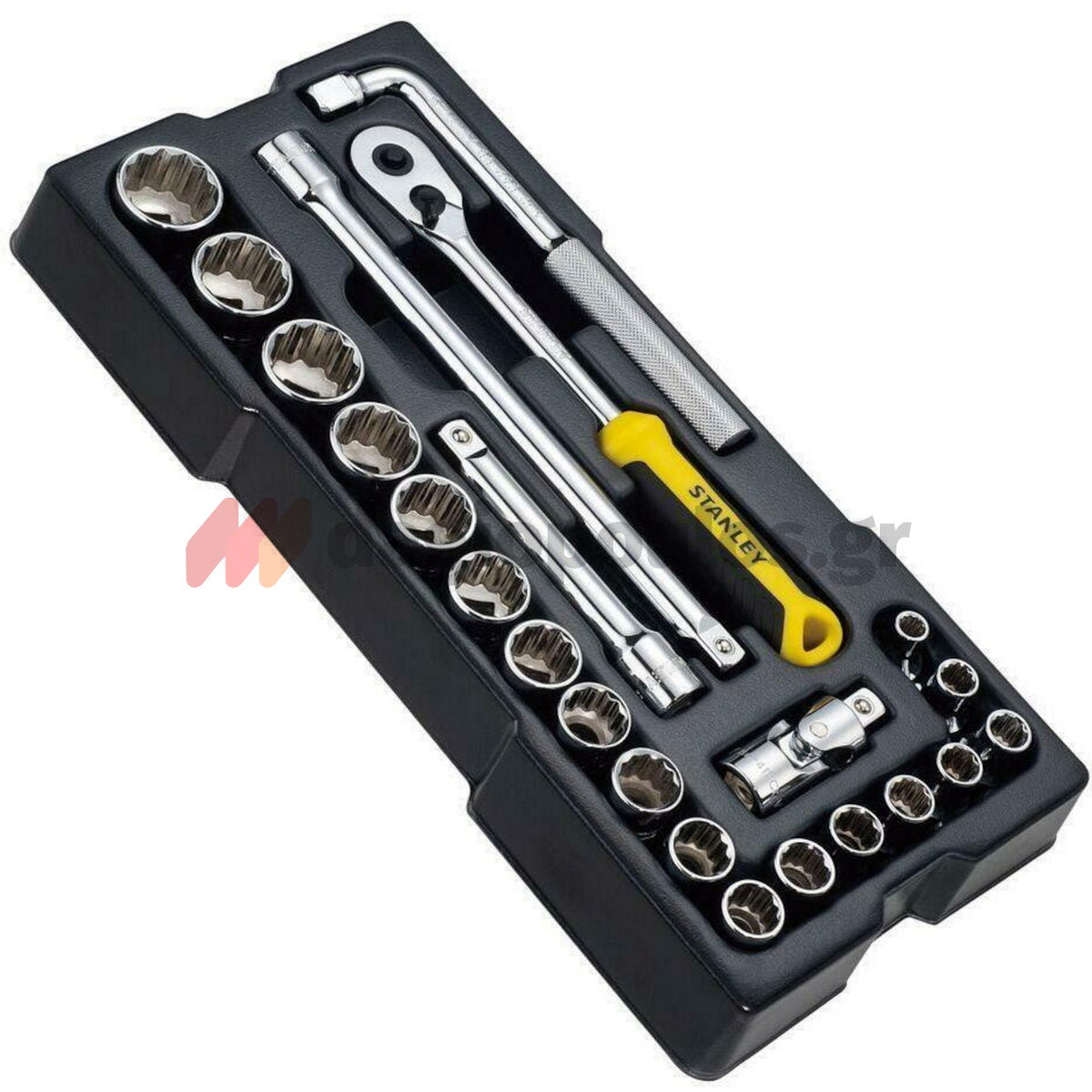 Stanley STMT1-74726 Συλλογή Μανέλα Καστάνιας Καρυδάκια 1/2" Σετ 23 Τεμ Σε Θήκη Trans-Module