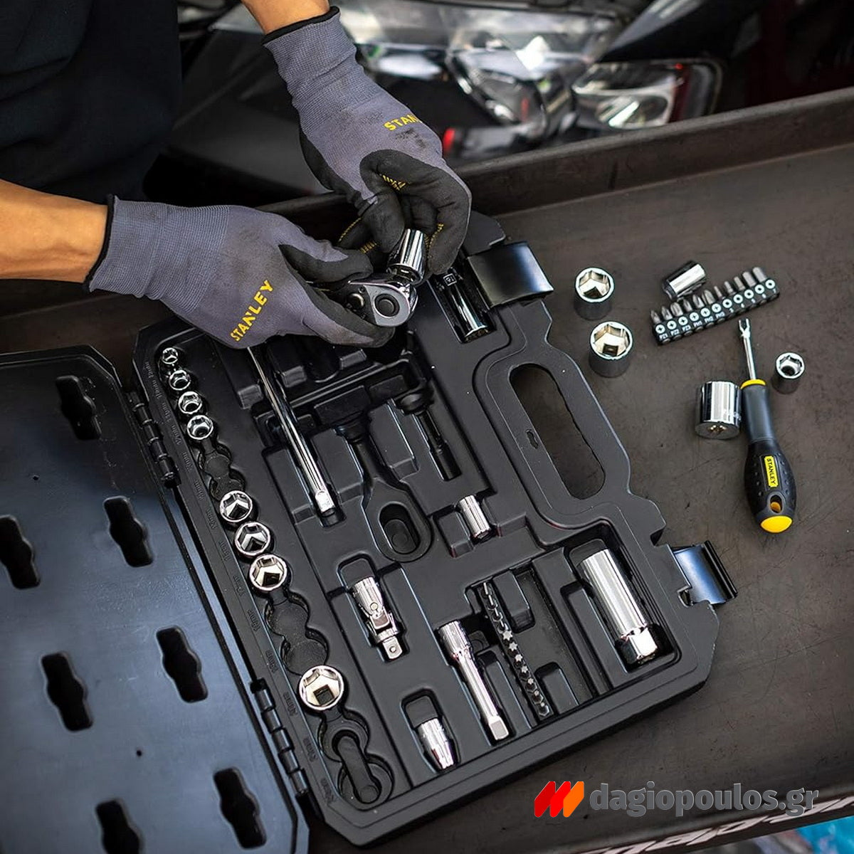 Stanley STMT82828-1 Κασετίνα Με Εξάγωνα Καρυδάκια 1/4″ Σετ 38 Τεμ.