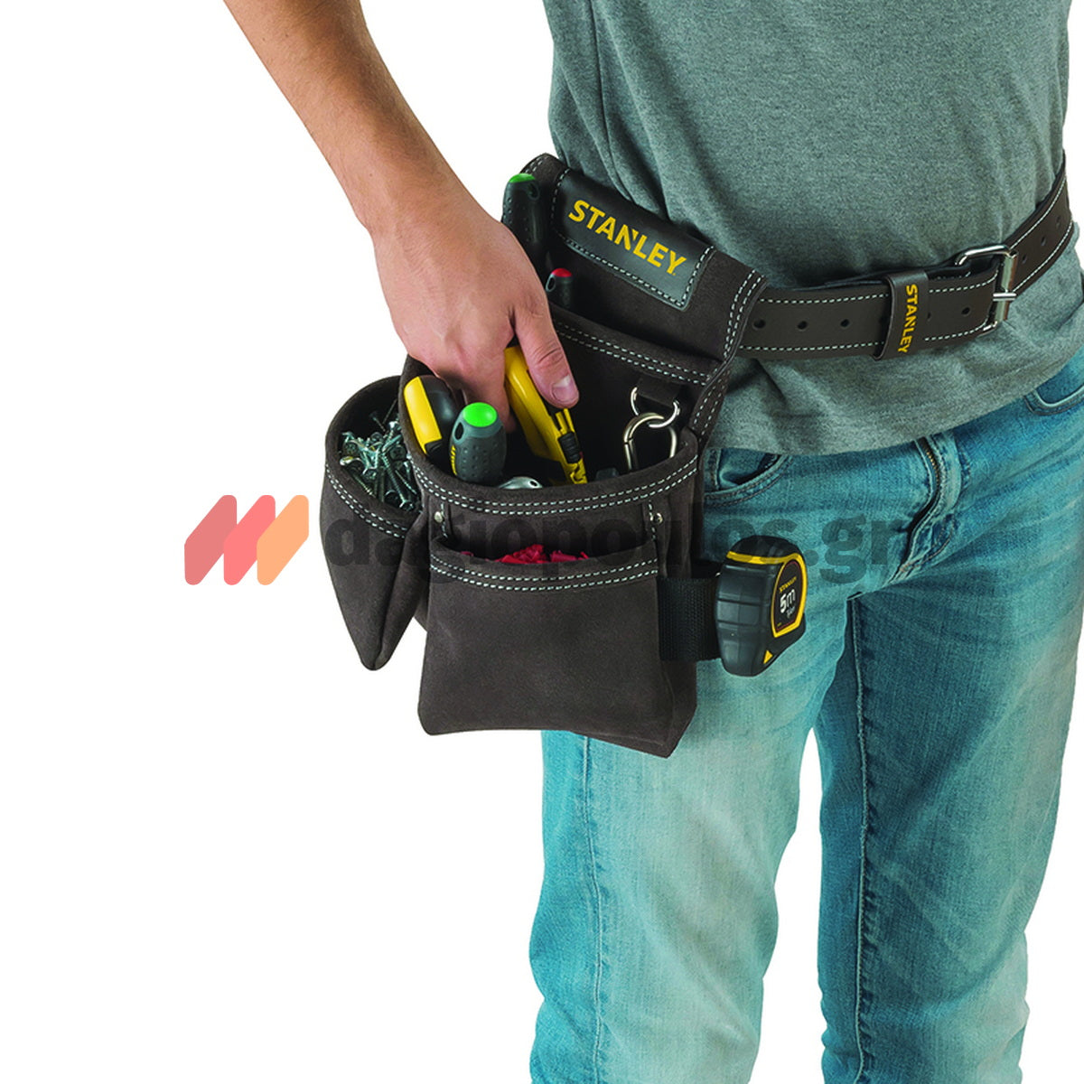 Stanley STST1-80119 Ζώνη Εργαλειοθήκης Μέσης Δερμάτινη 83-113cm