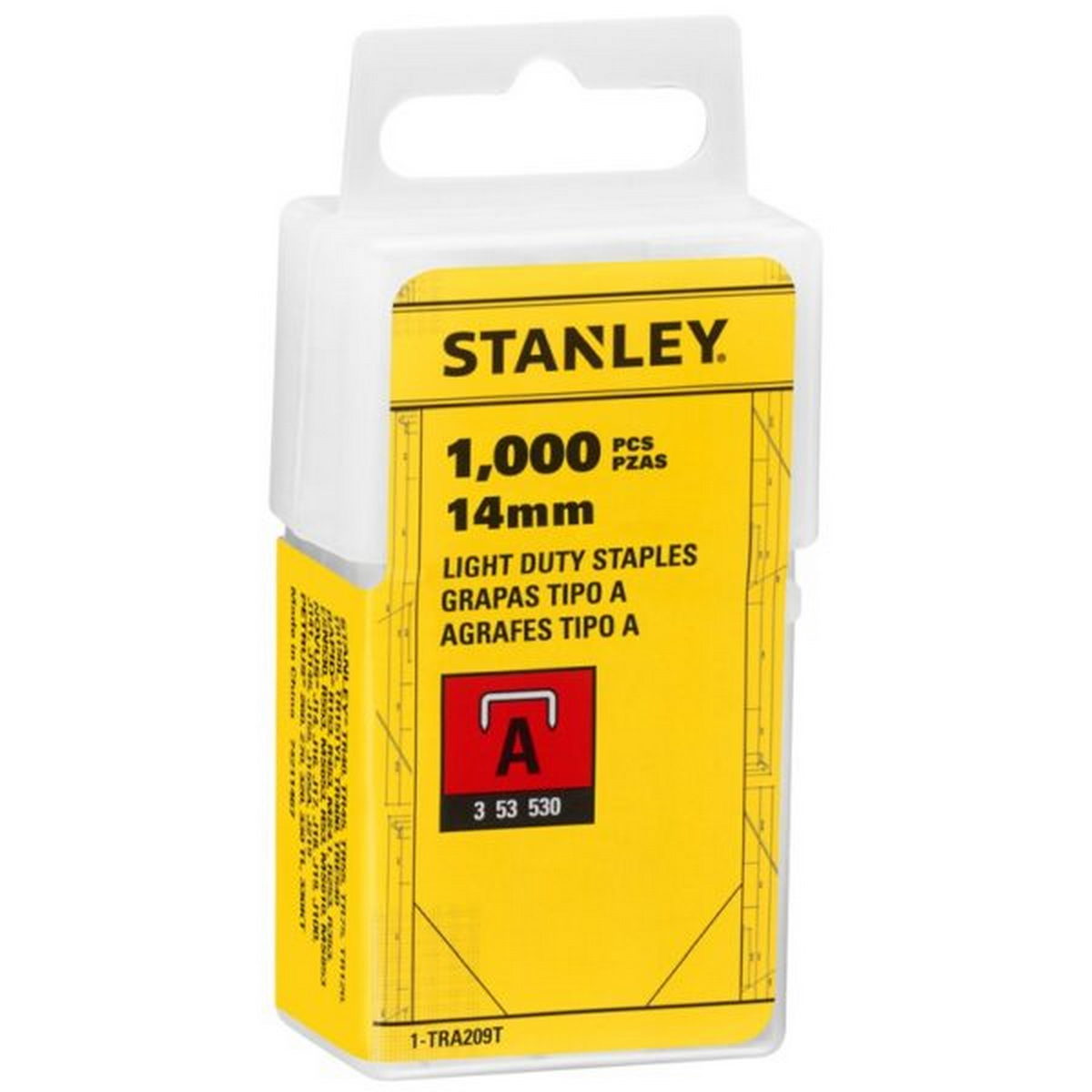Stanley 1-TRA209T Συρραπτικά Δίχαλα (Συνδετήρες) Π Καρφωτικών Πιστολιών Χειρός 1000Τεμ 14mm