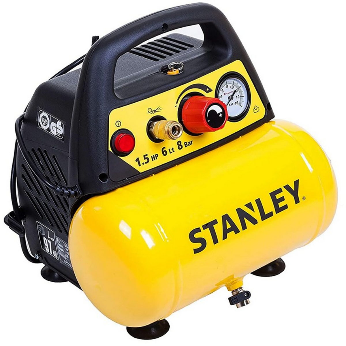 Stanley DN 200/8/6 Αεροσυμπιεστής Κομπρεσέρ Αέρα Μονομπλόκ 1.5Hp 6Lit