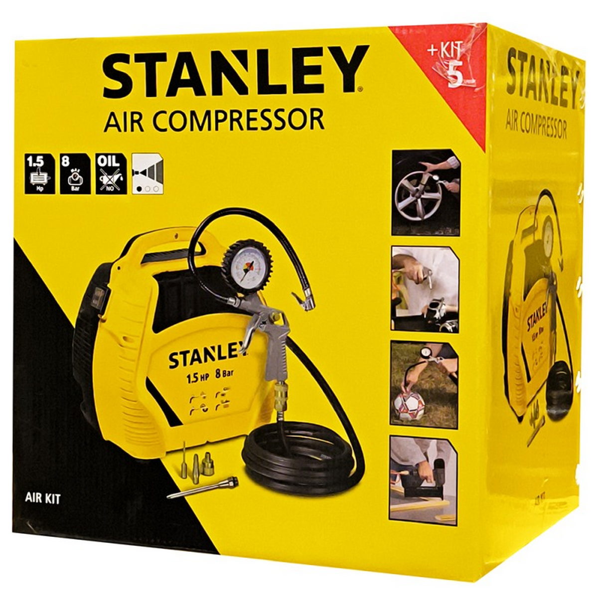 Stanley 8215190STN595 Αεροσυμπιεστής Κομπρεσέρ Αέρα Συνεχούς Ροής 1.5Hp